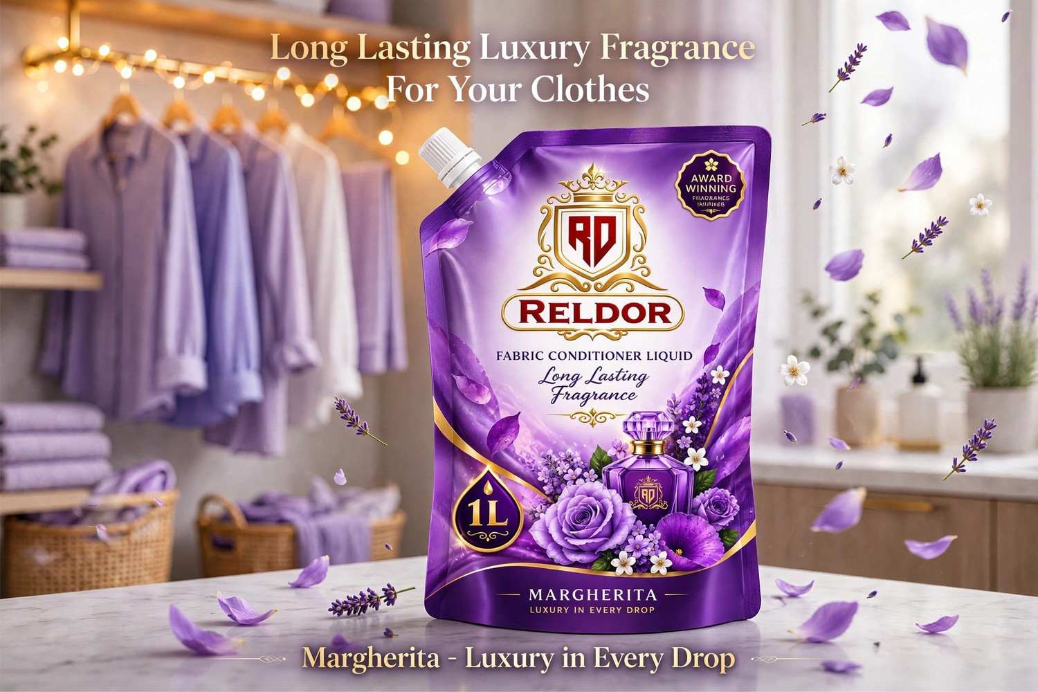 Image of RELDOR After Wash Fabric Conditioner, fresh all day freshness & long lasting fragrance