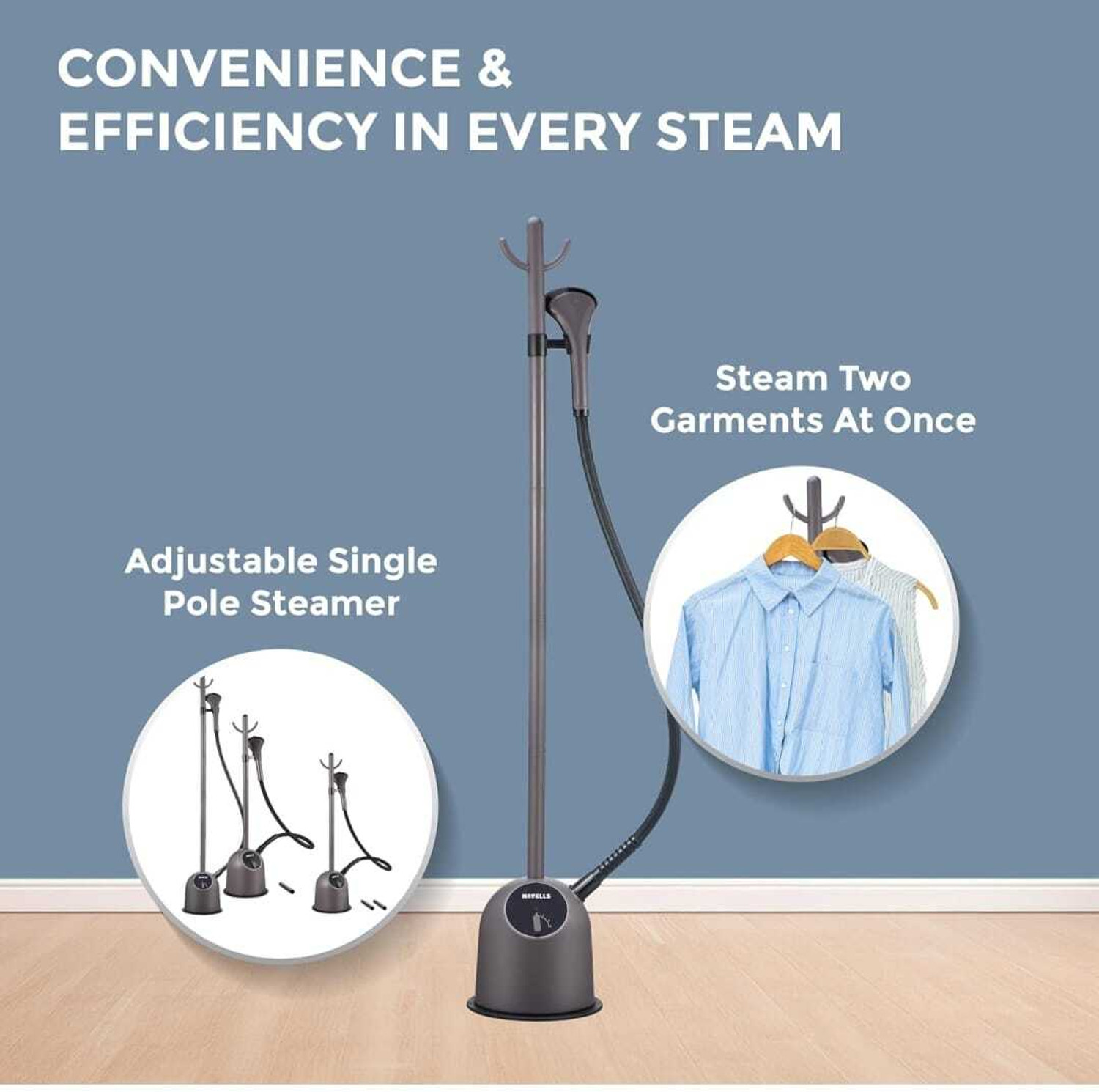 Image of HAVELLS GHGGSDGU160 Handheld Fabric Steamer