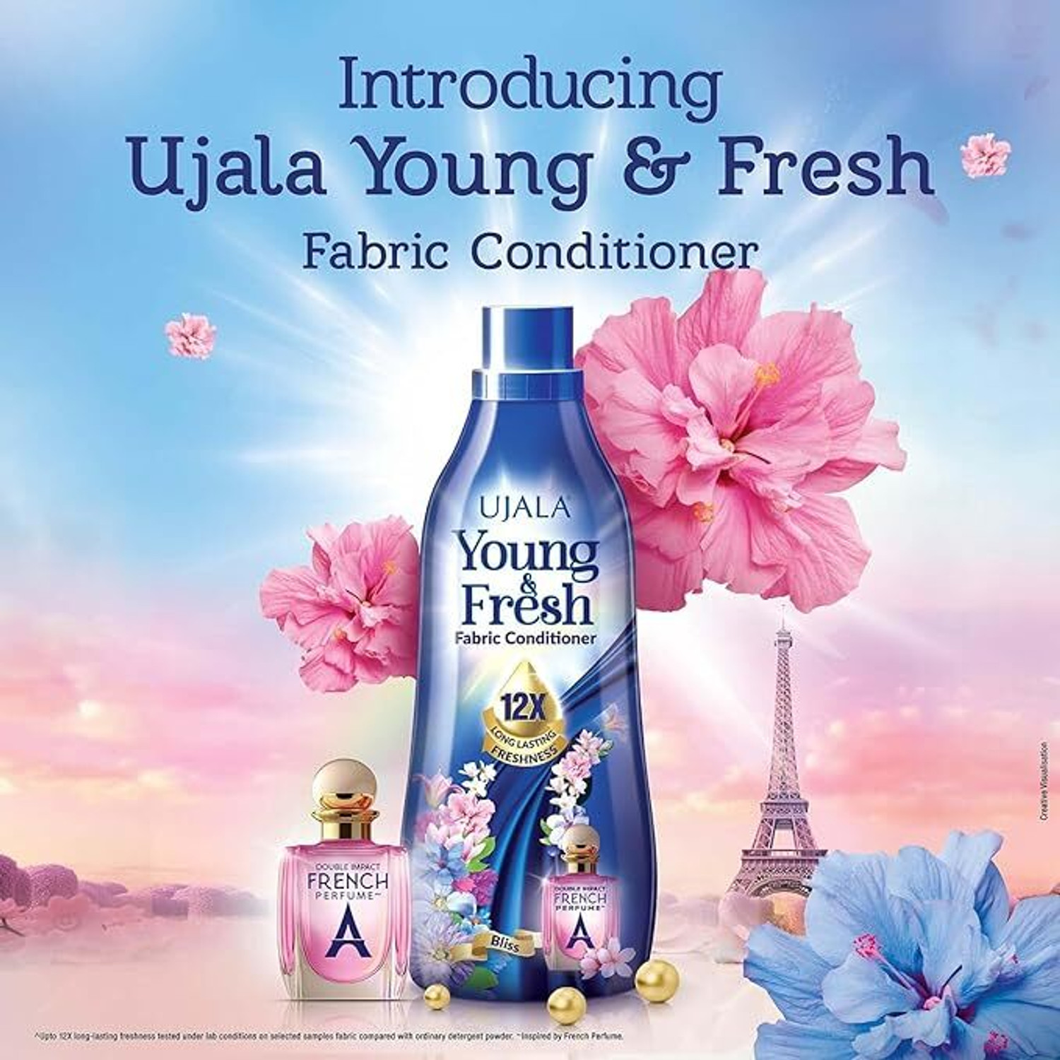 Image of Ujala young & fresh fabric conditioner liquid bliss pack of 1 Fabric Stiffener