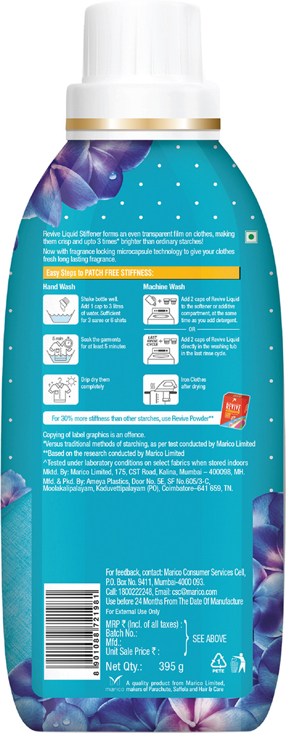 Image of Revive | Liquid Stiffener | Floral Fresh fragrance Fabric Stiffener