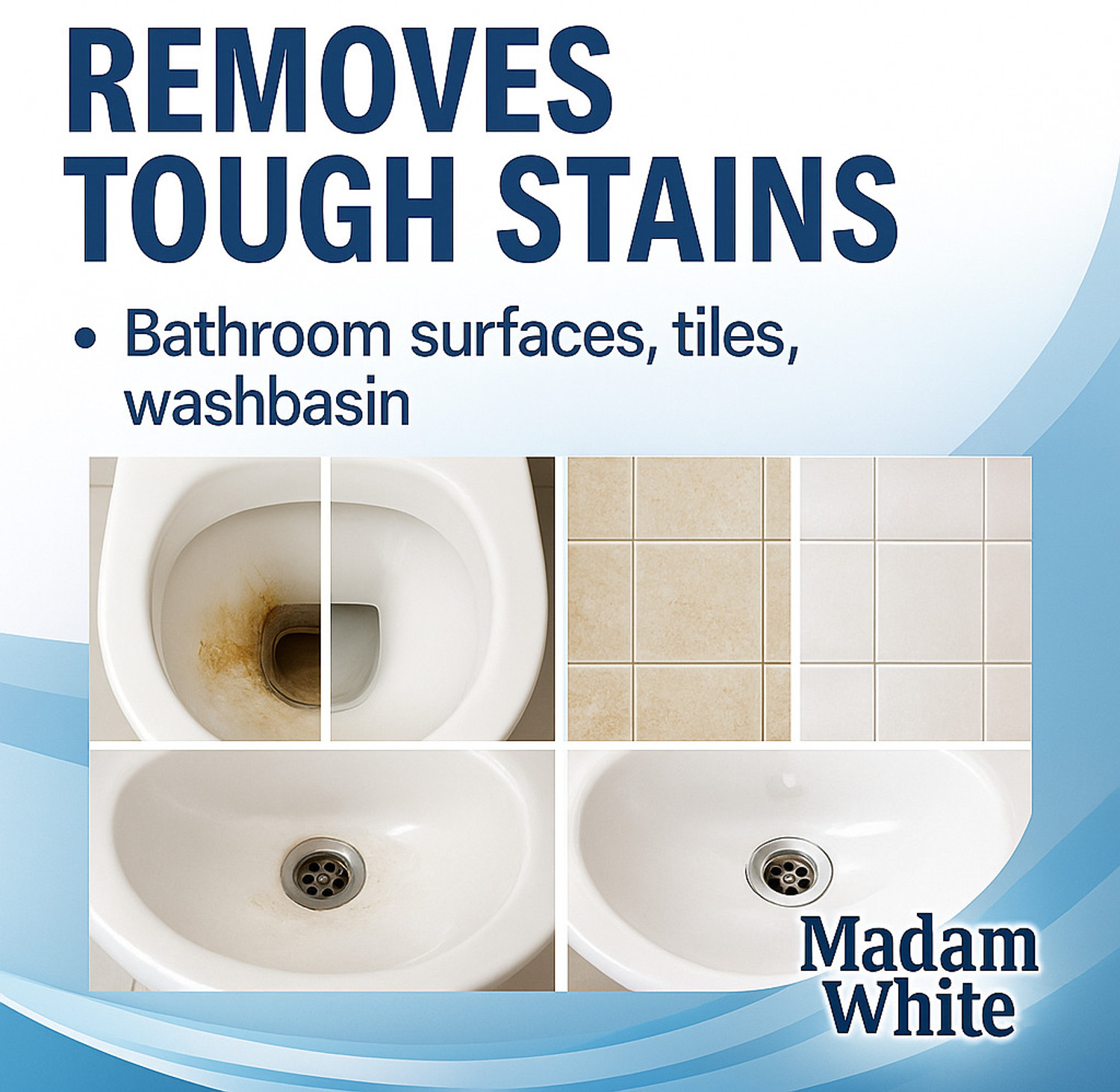Image of Madam Cleaning Bleach - 5L |Kills 99.99 % Germs||Tough Stain Remover||Whitens Clothes| Fabric Whitener