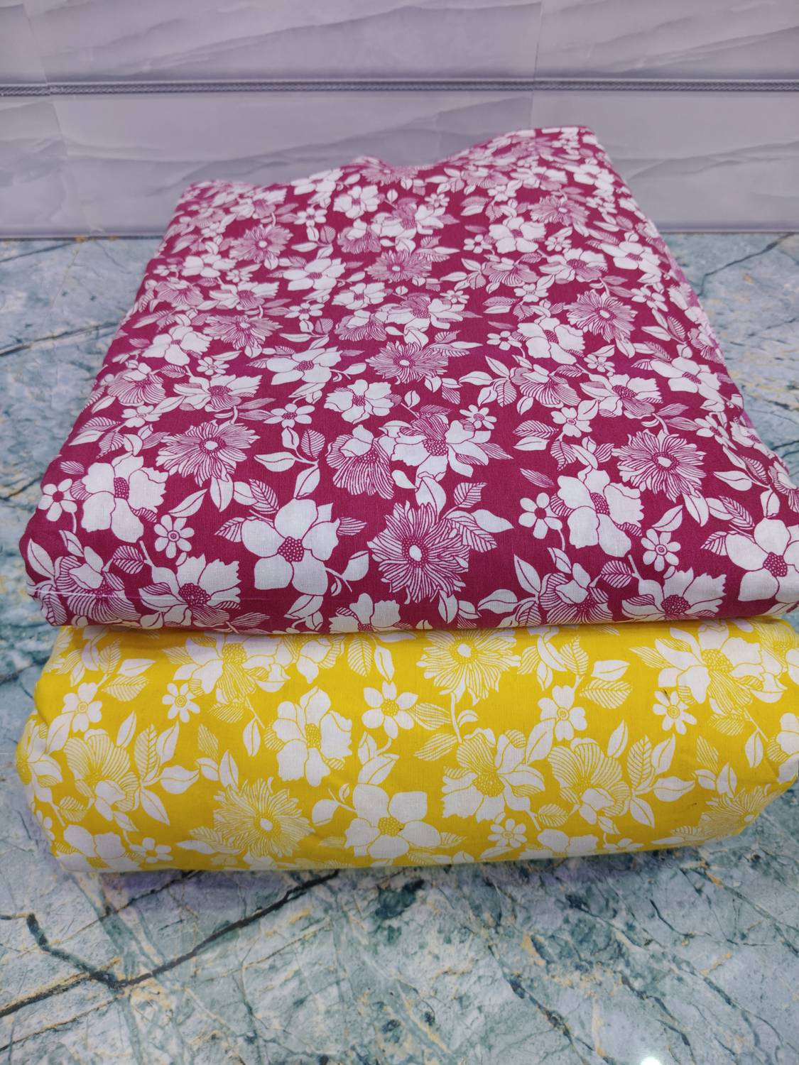 ADAN Cotton Blend Floral Print Salwar Suit Material