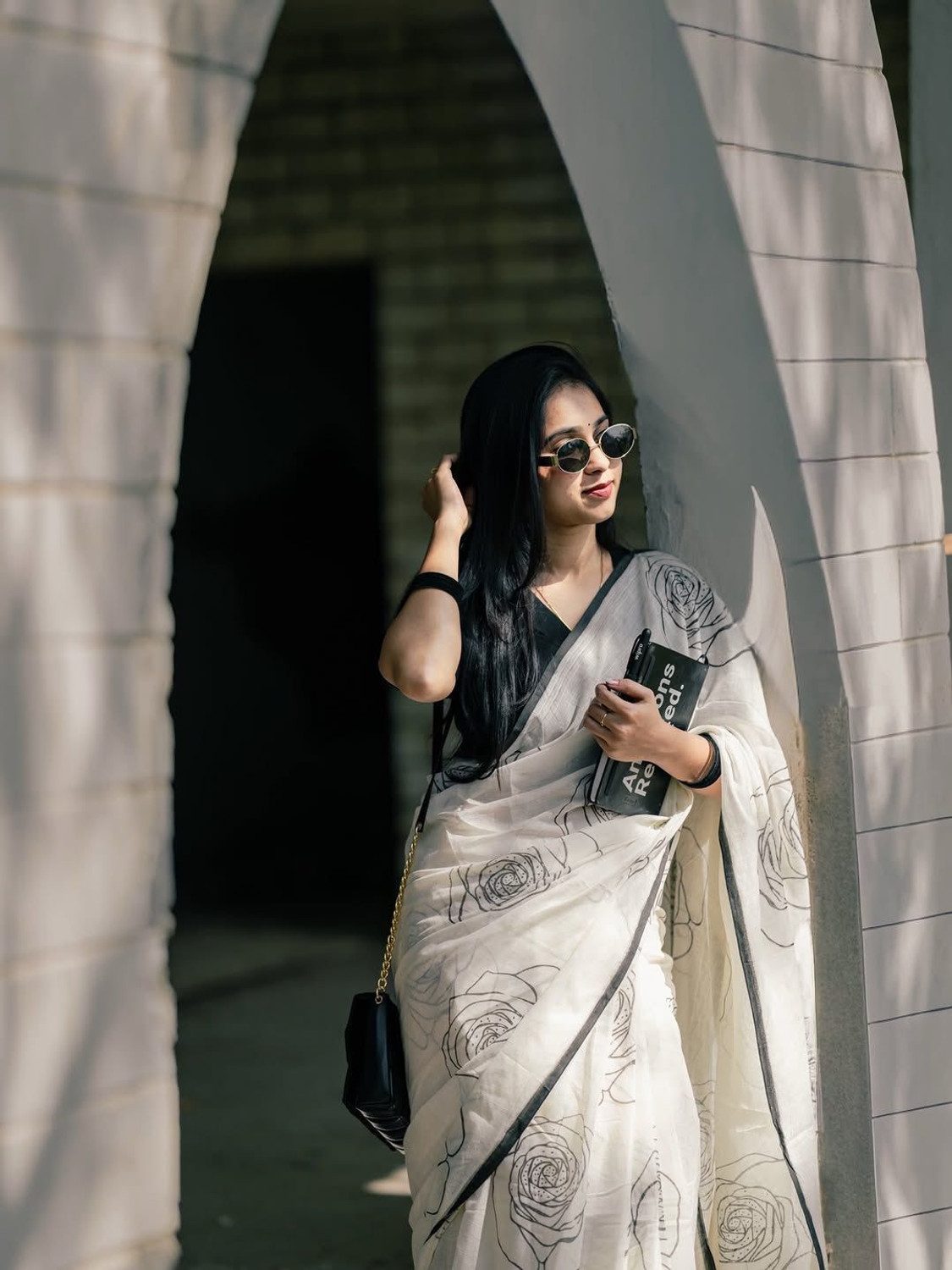 Image of brother fashion Cotton Linen Printed Blouse Material