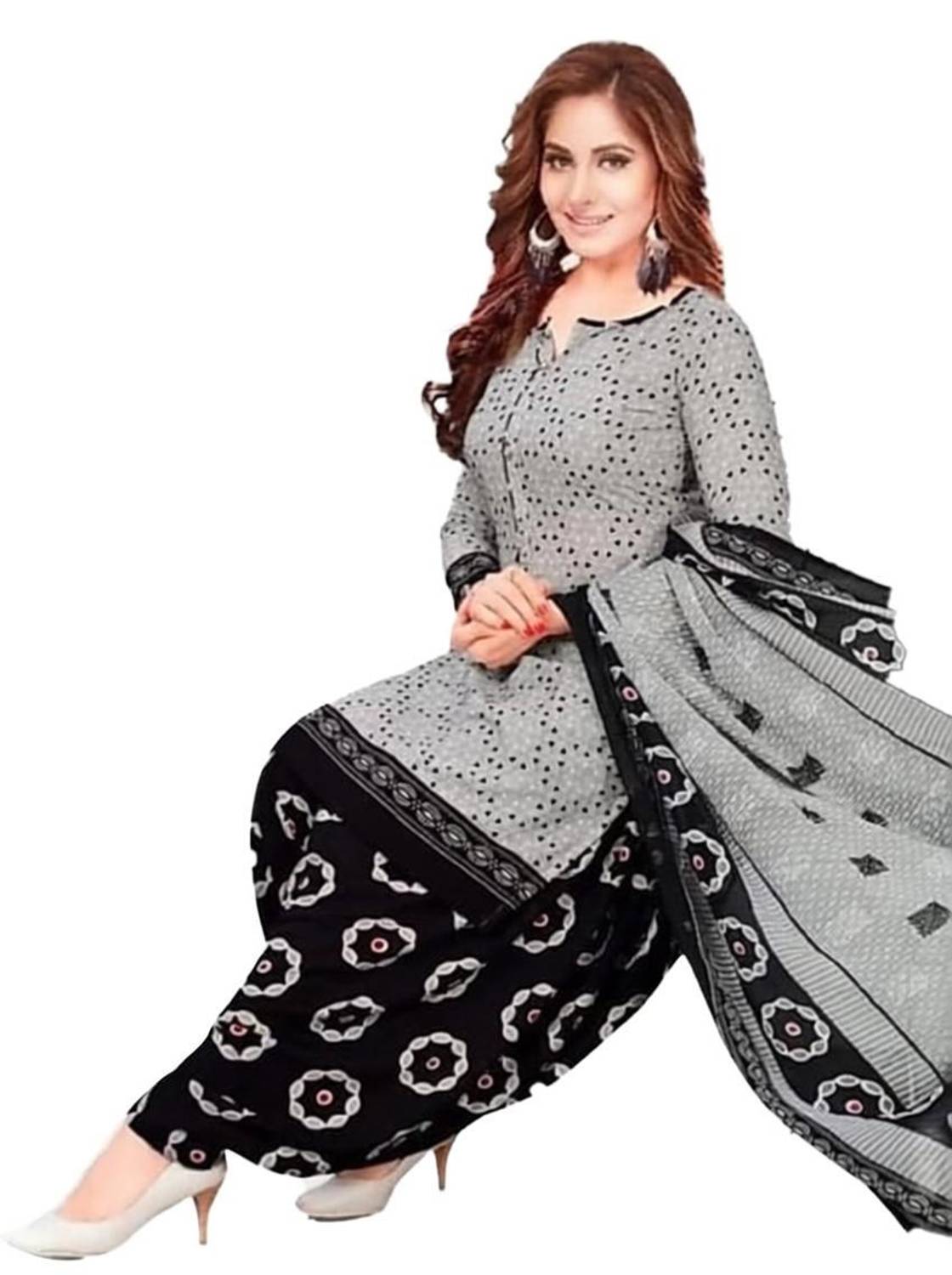 ANIRAV Crepe Printed Salwar Suit Material