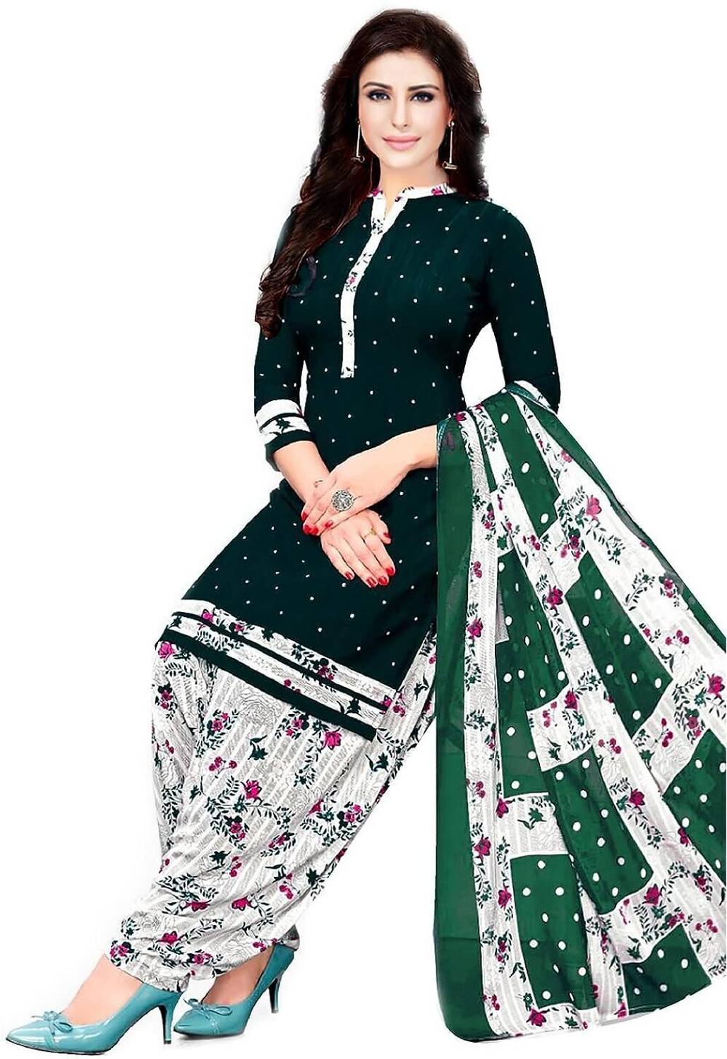 VihaanExim Crepe Paisley Salwar Suit Material