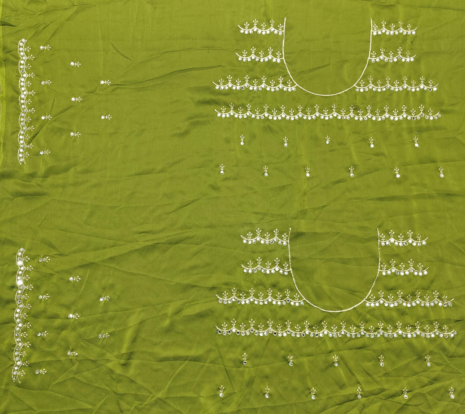 Image of DHARMEE Georgette Embroidered Blouse Material