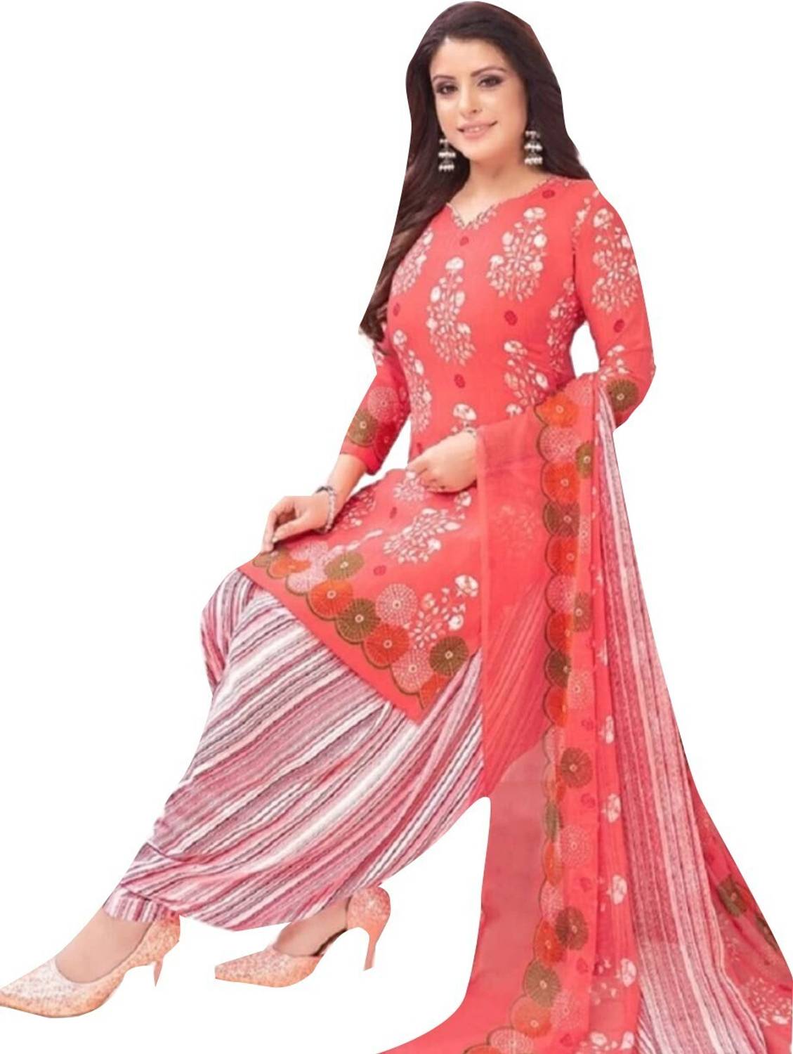 Aagam Crepe Printed Salwar Suit Material