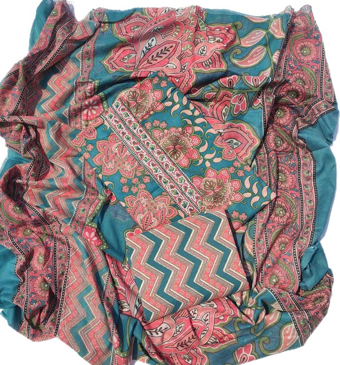 ABODH COLOURS Pure Cotton Printed Salwar Suit Material