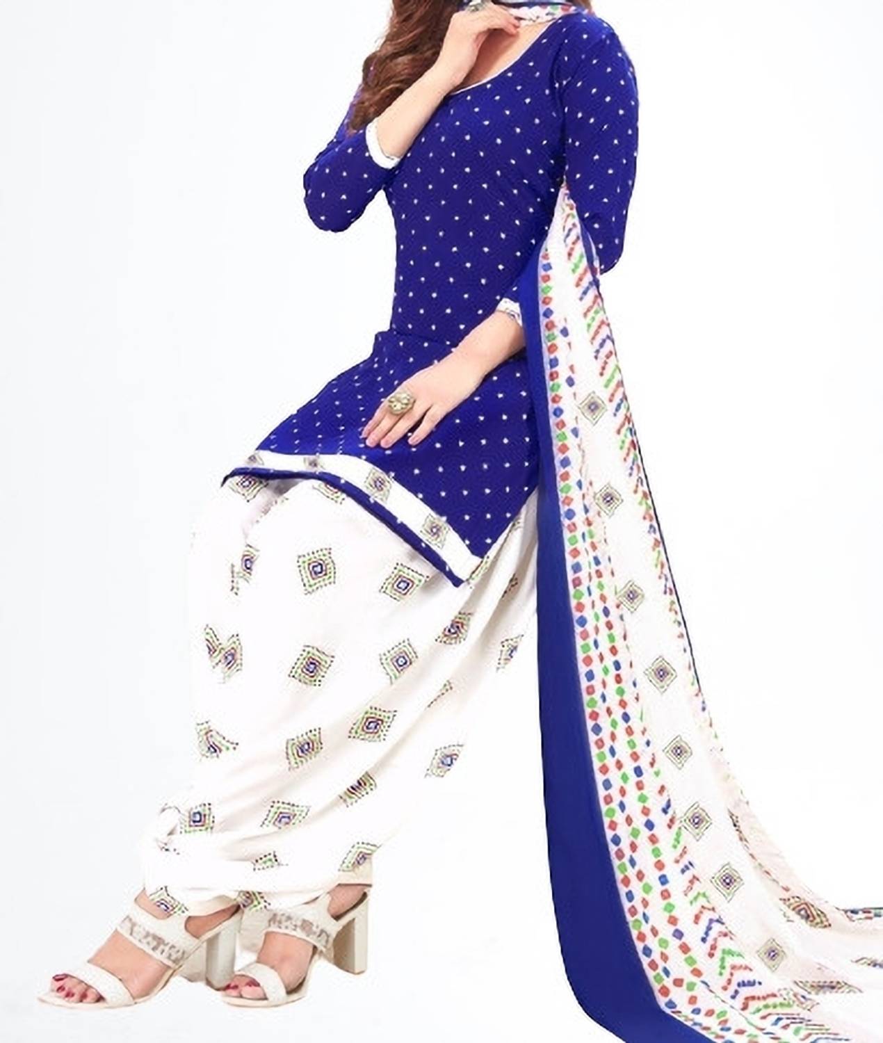 Bhavya Fashion Crepe Paisley Salwar Suit Material