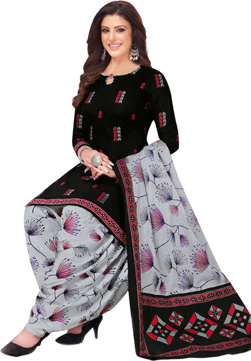 Bhavya Fashion Crepe Printed Salwar Suit Material