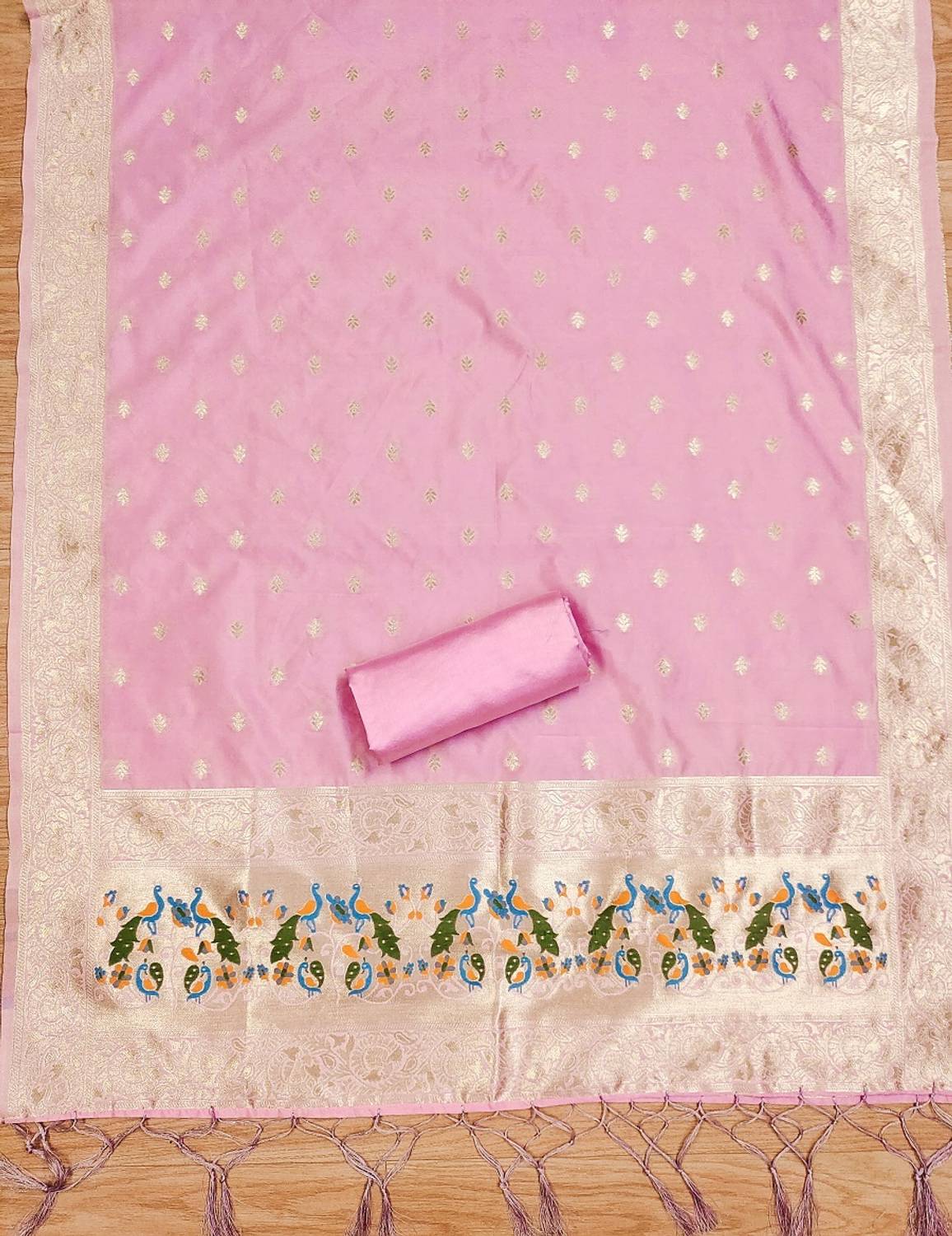 RAMRUT Pure Silk Solid Salwar Suit Material - Image 4