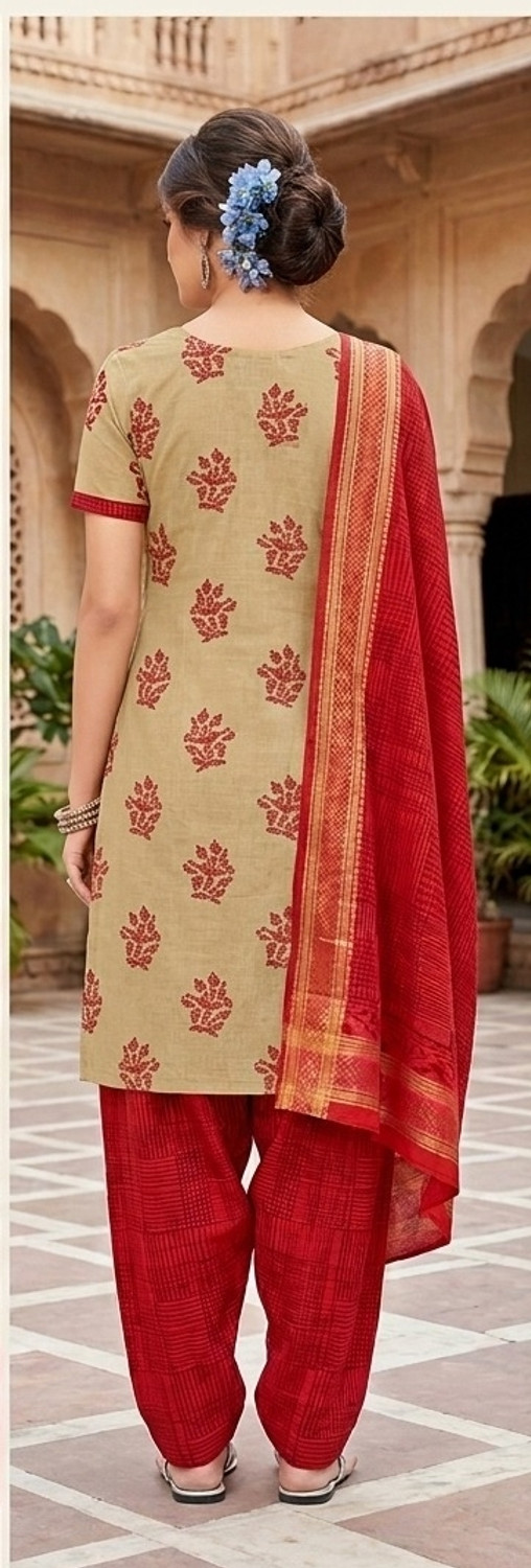Image of Radhey Shyam Textile Pure Cotton Solid Suit Fabric