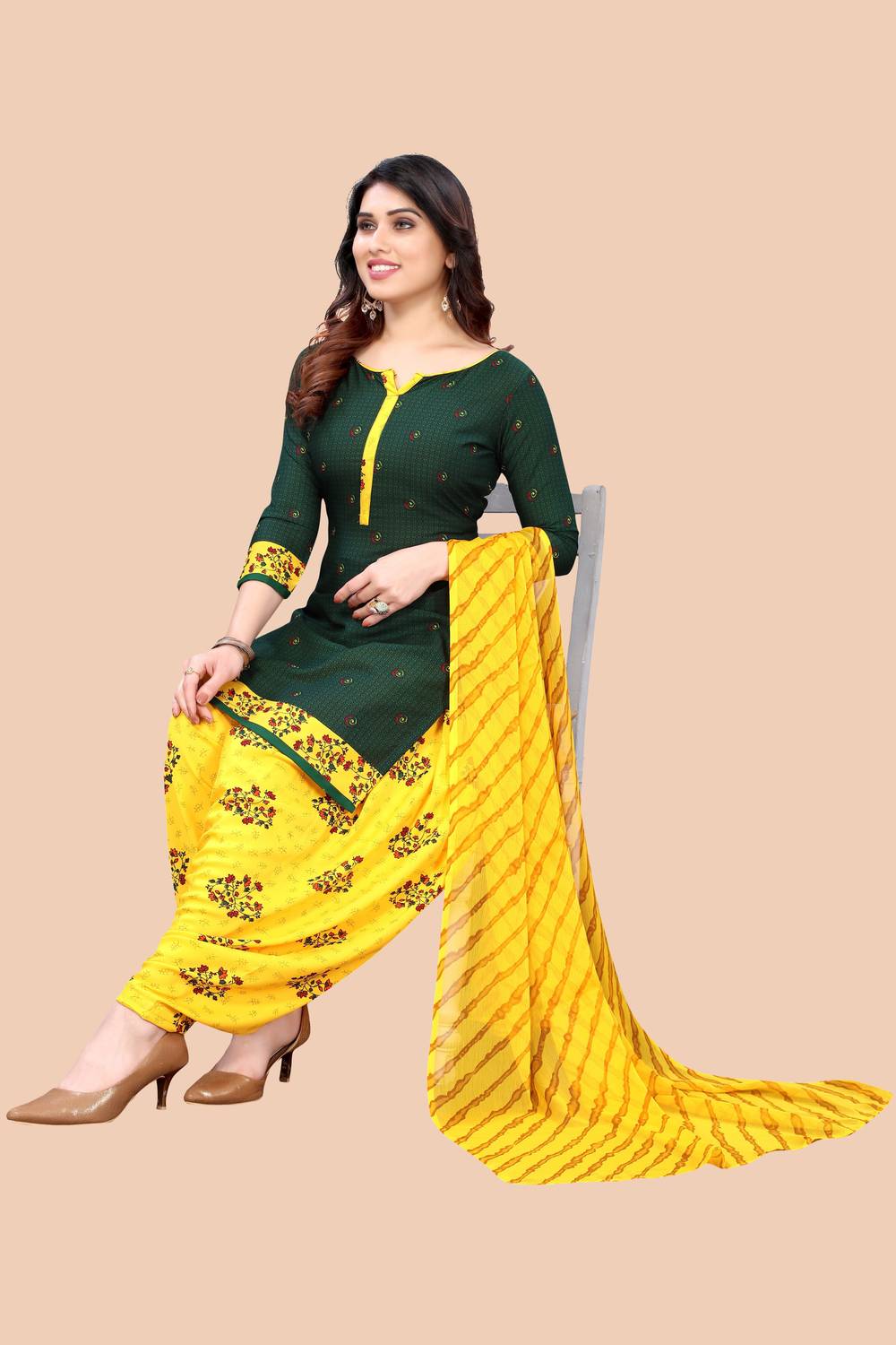 nayan Crepe Printed Salwar Suit Material