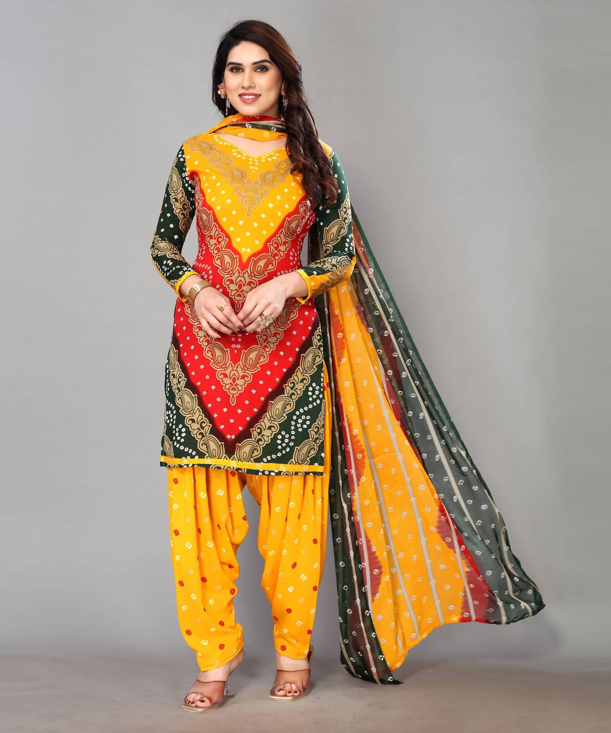 Alexander Crepe Paisley Salwar Suit Material
