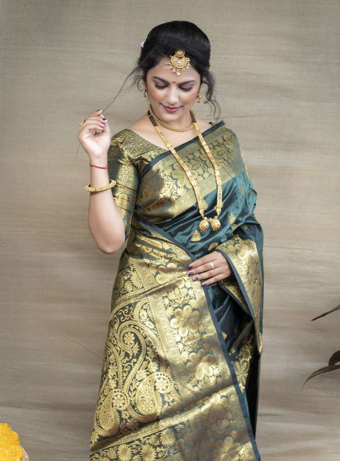 Image of PRIHAL ART Unstitched Art Silk Kurta & Churidar Material Self Design