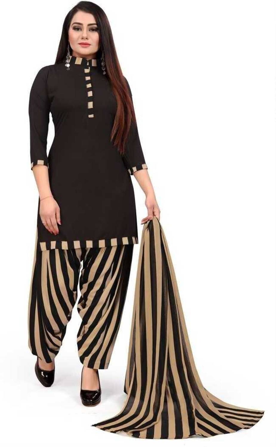 Alexander Crepe Self Design Salwar Suit Material