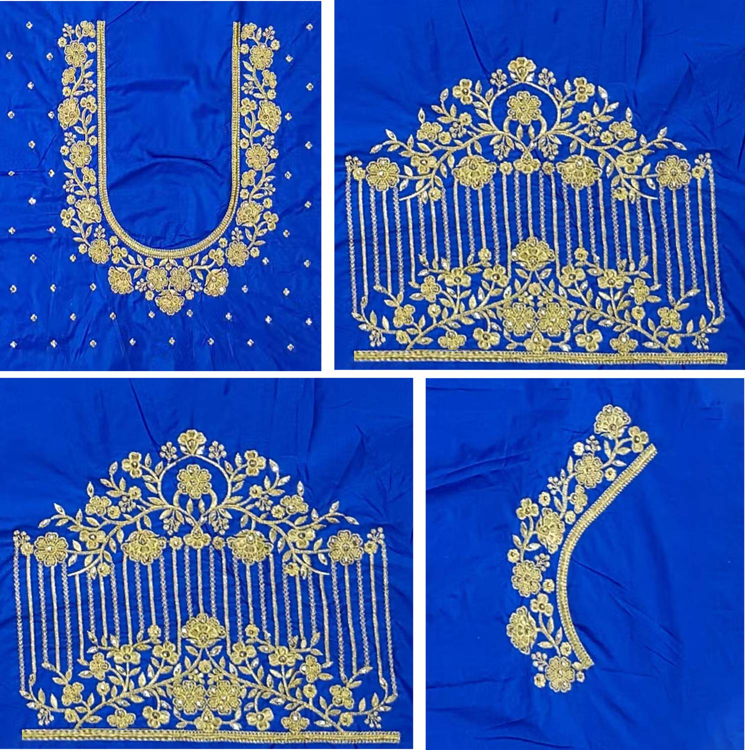 Blouseji Cotton Silk Embroidered Blouse Material