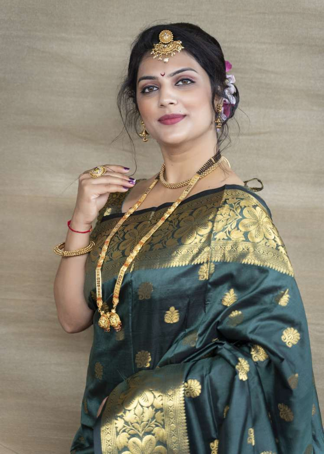 Image of PRIHAL ART Unstitched Art Silk Kurta & Churidar Material Self Design