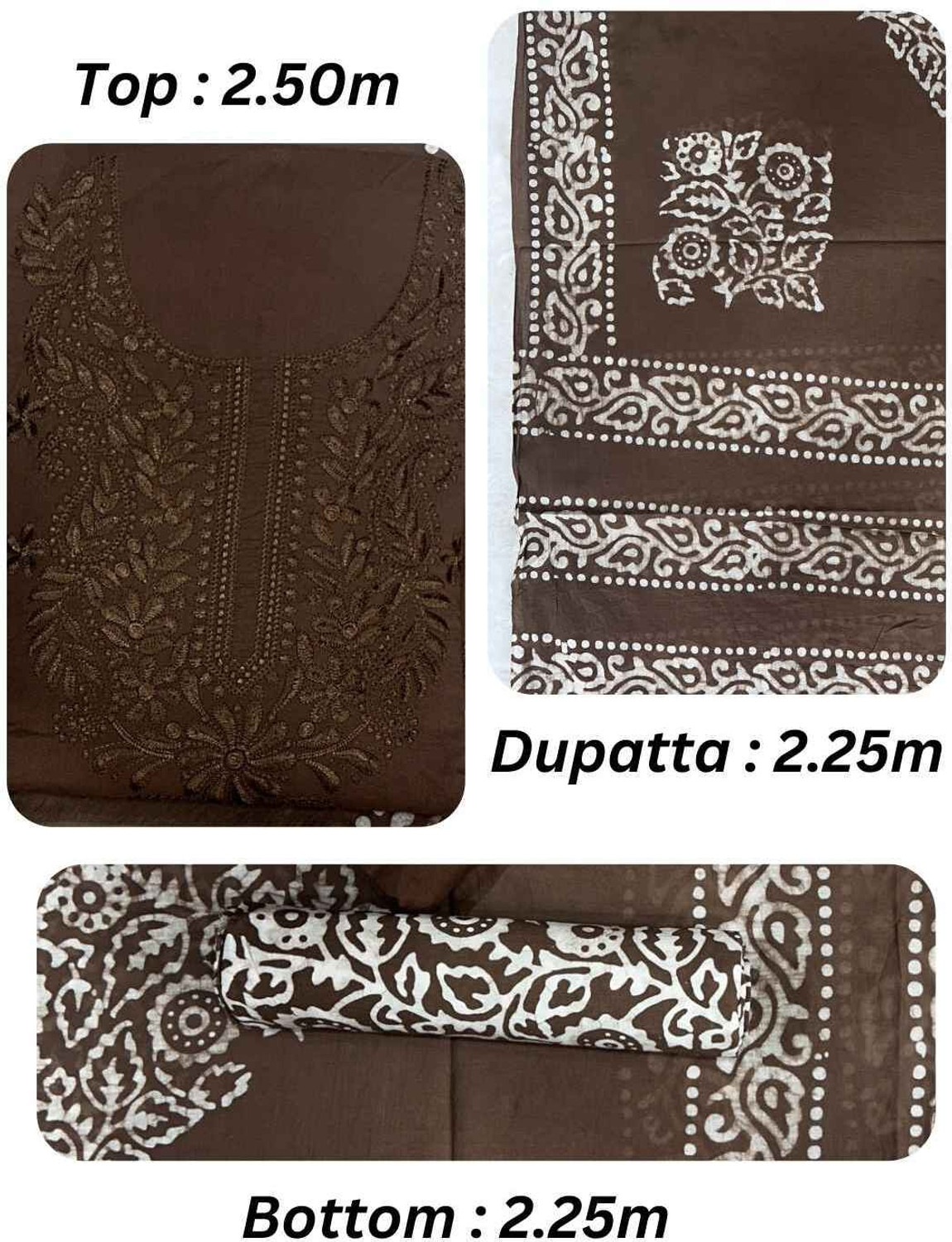 Image of Farooq Dyeing Pure Cotton Embroidered Salwar Suit Material