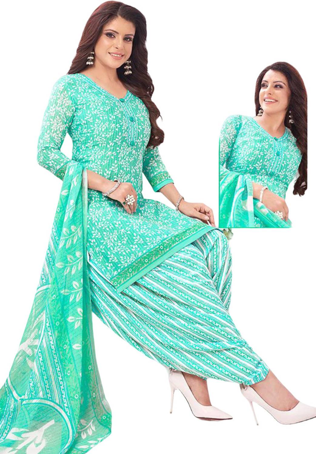 Amazia Crepe Printed Salwar Suit Material
