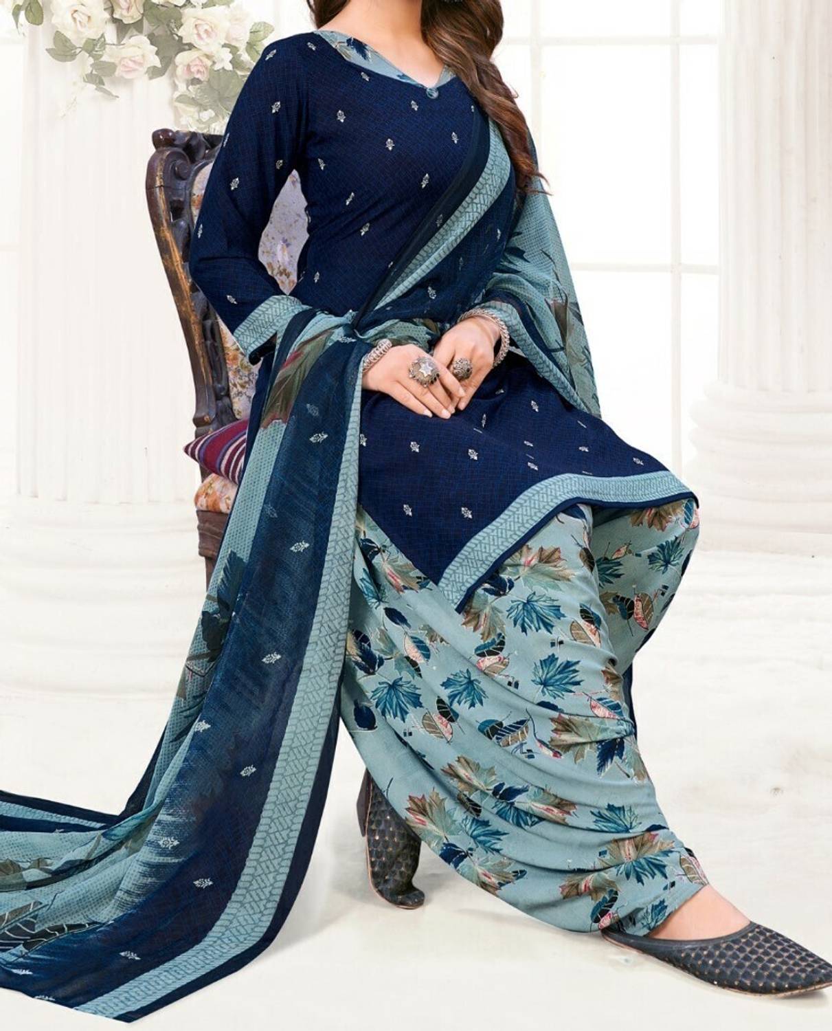 Alexander Crepe Paisley Salwar Suit Material
