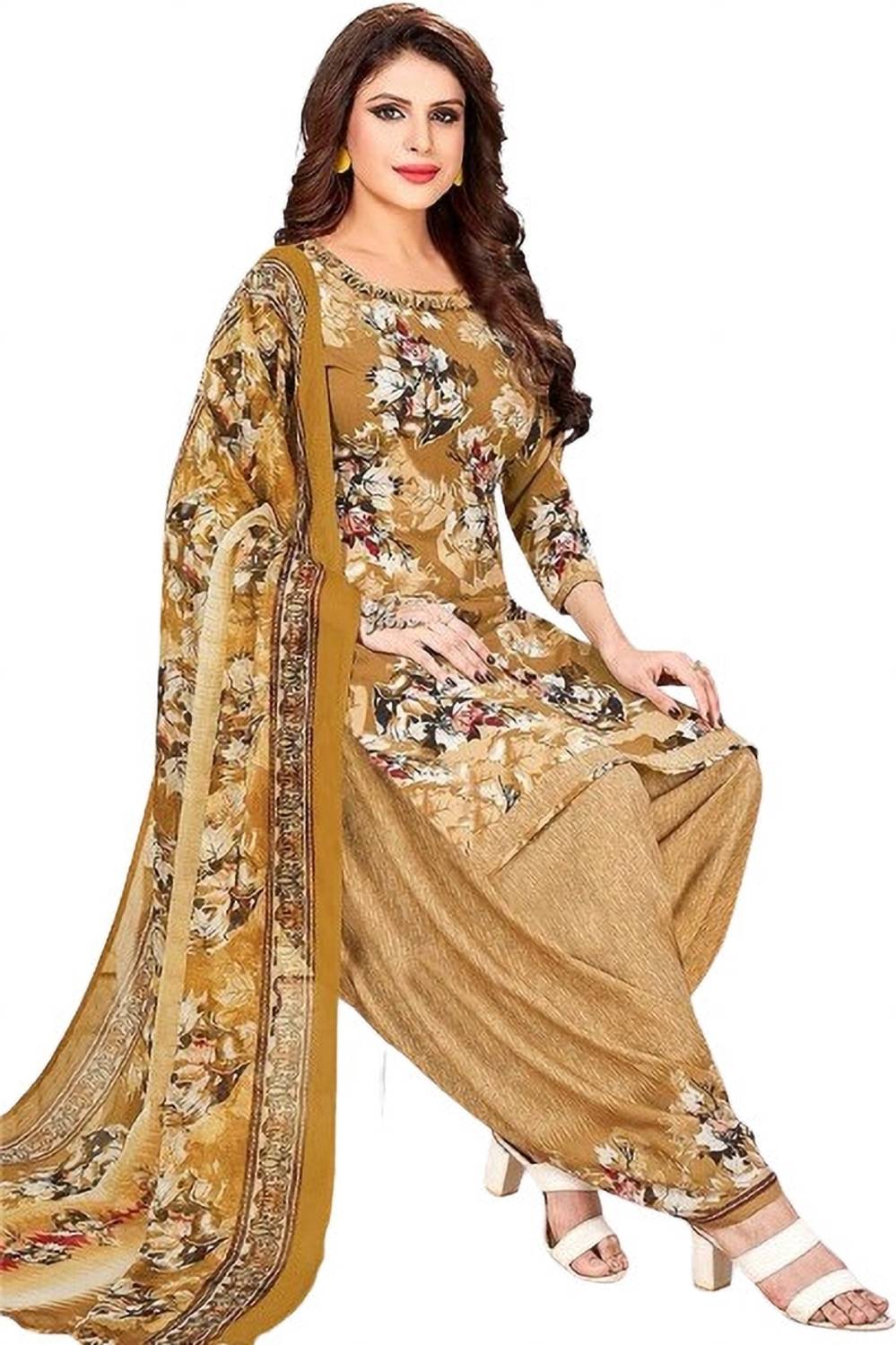 Amazia Crepe Printed Salwar Suit Material