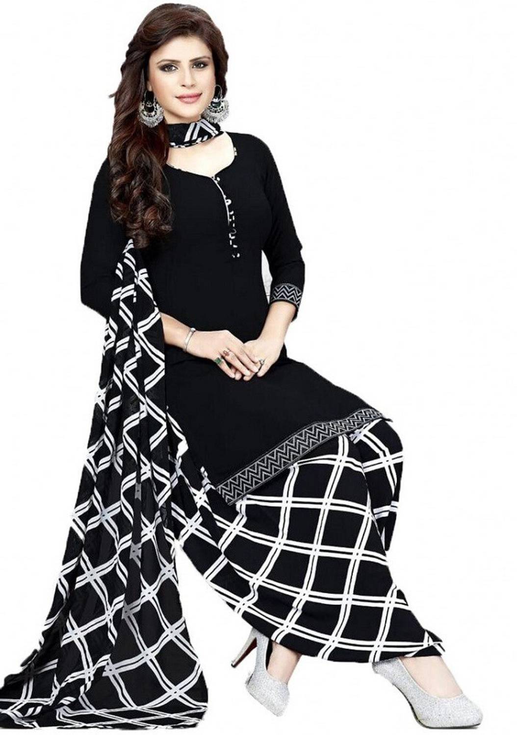 Aagam Crepe Printed Salwar Suit Material