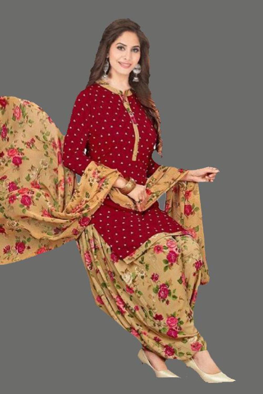 BHUMIKA CREATION Crepe Printed Salwar Suit Material