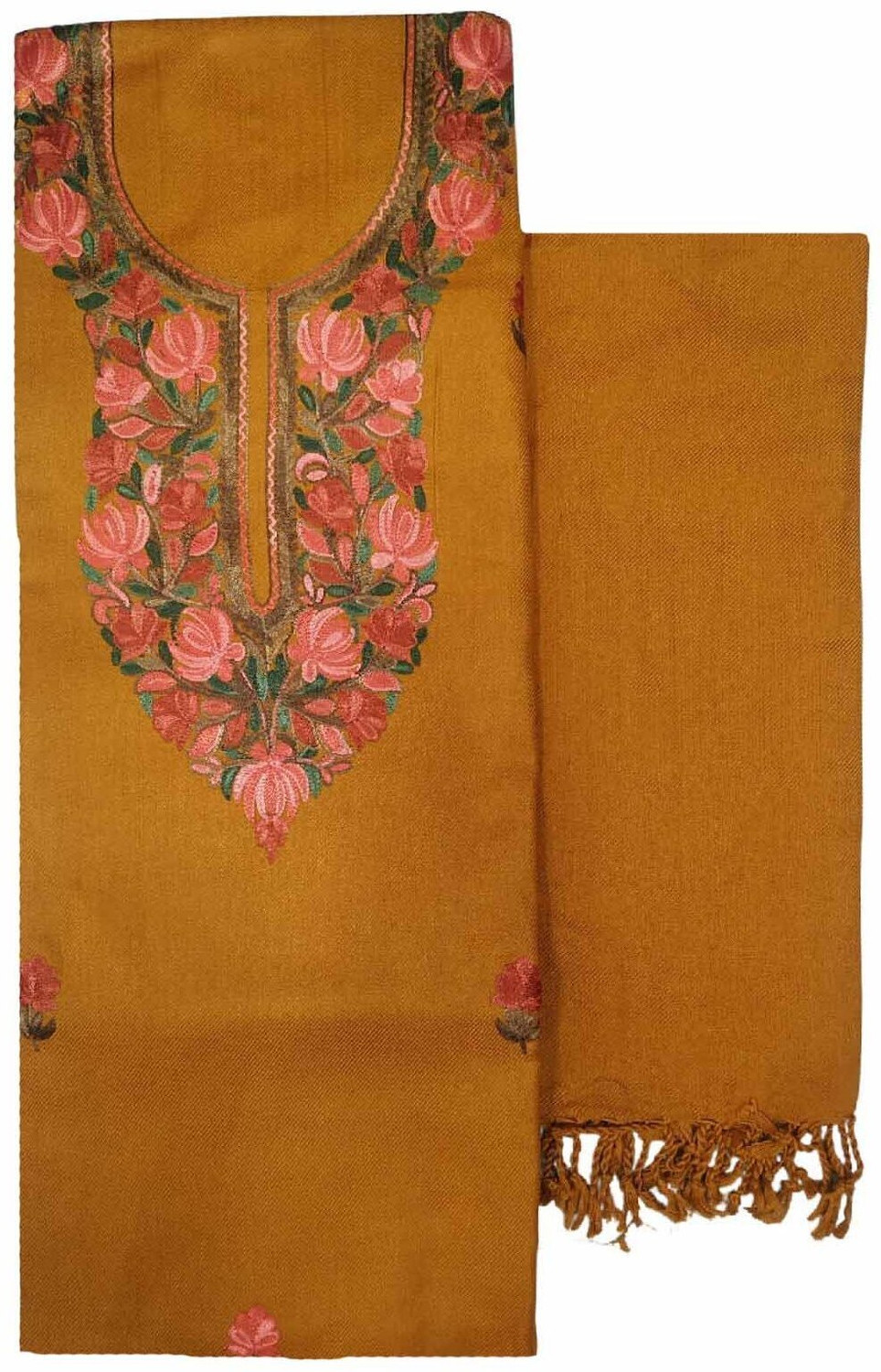 Image of Kashmiri Wool Embroidered Salwar Suit Material