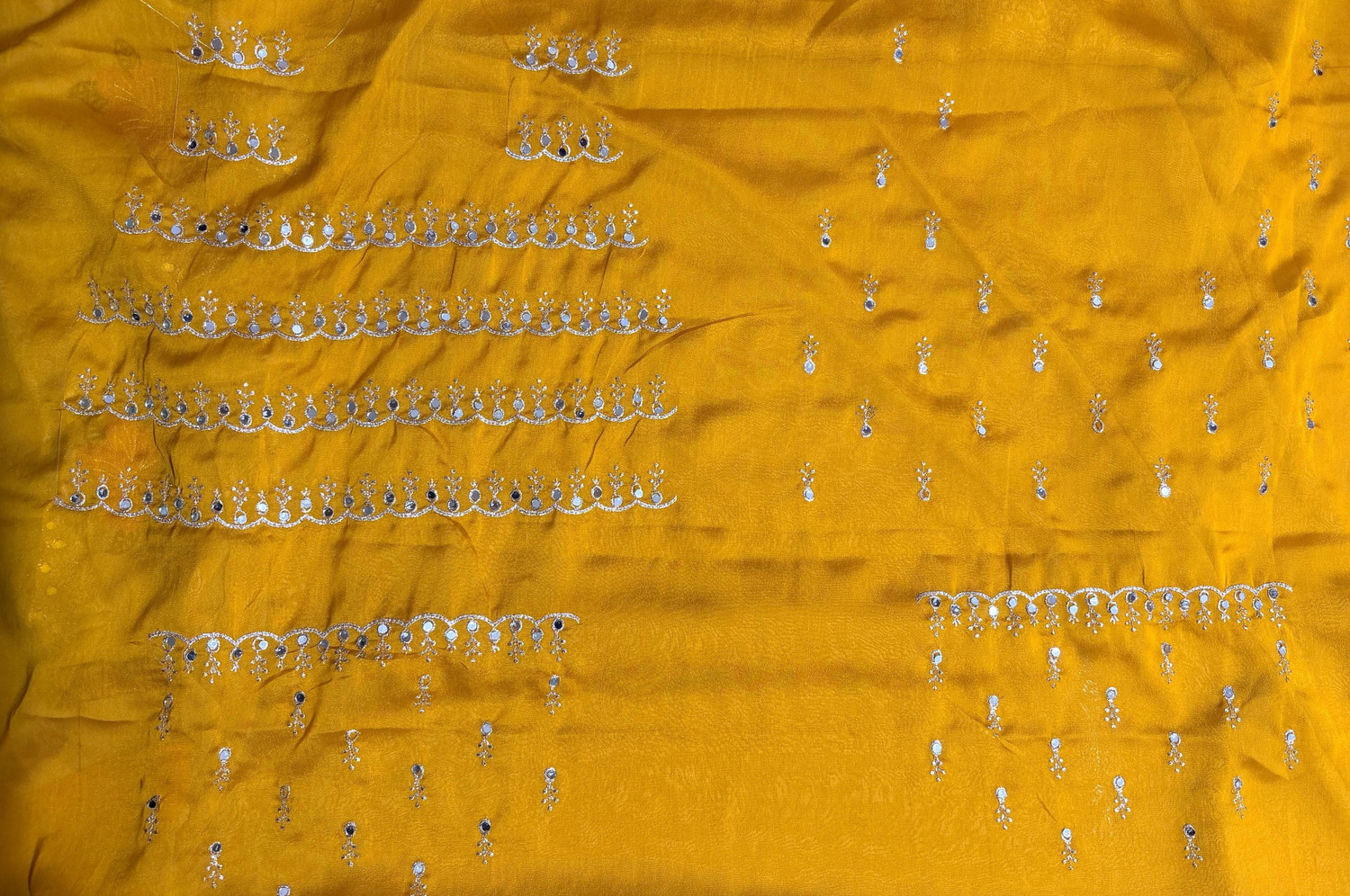 Image of Vivan Fab Silk Blend Embroidered Blouse Material