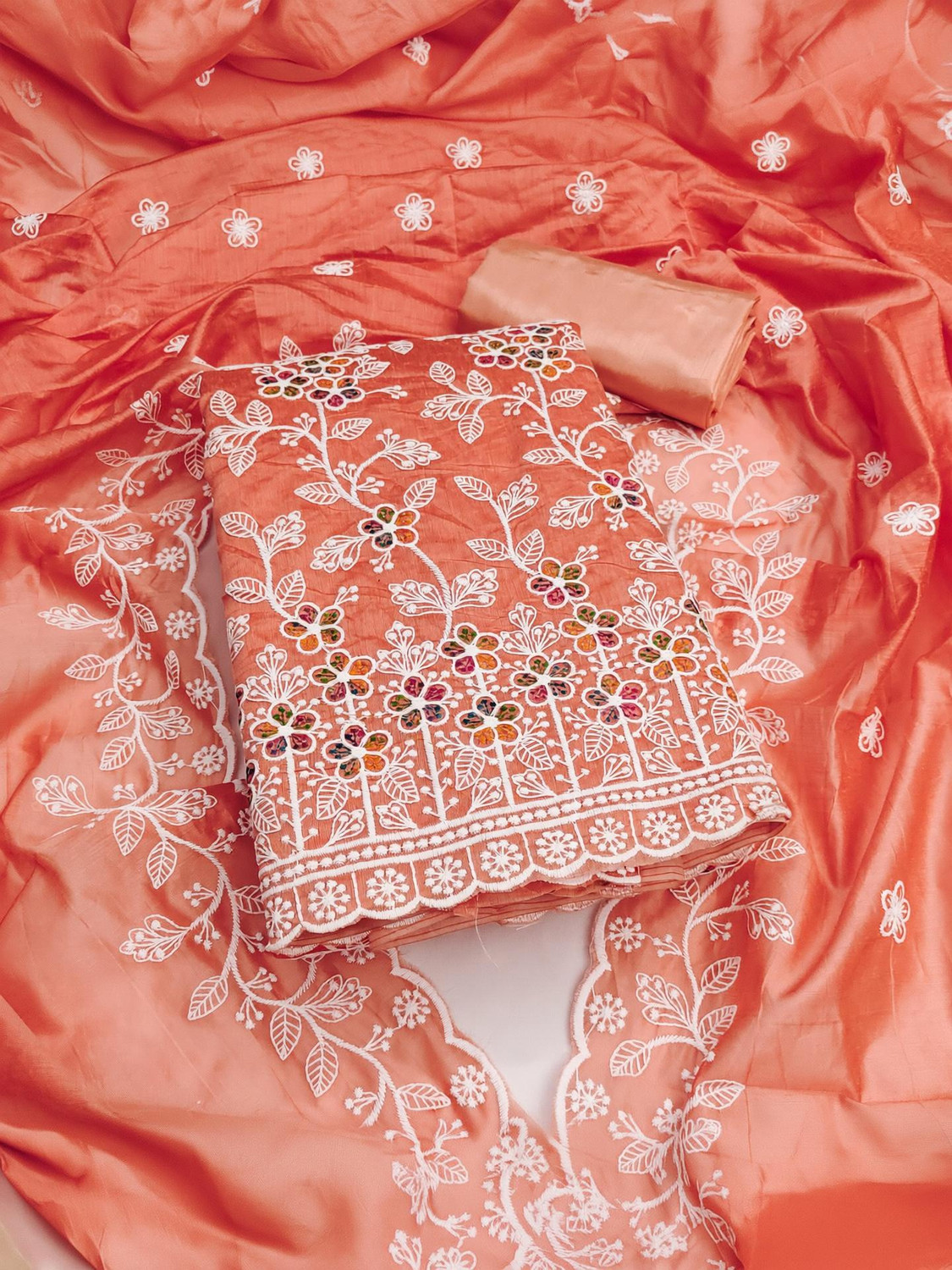 Image of M FASHION Cotton Blend Embroidered Salwar Suit Material