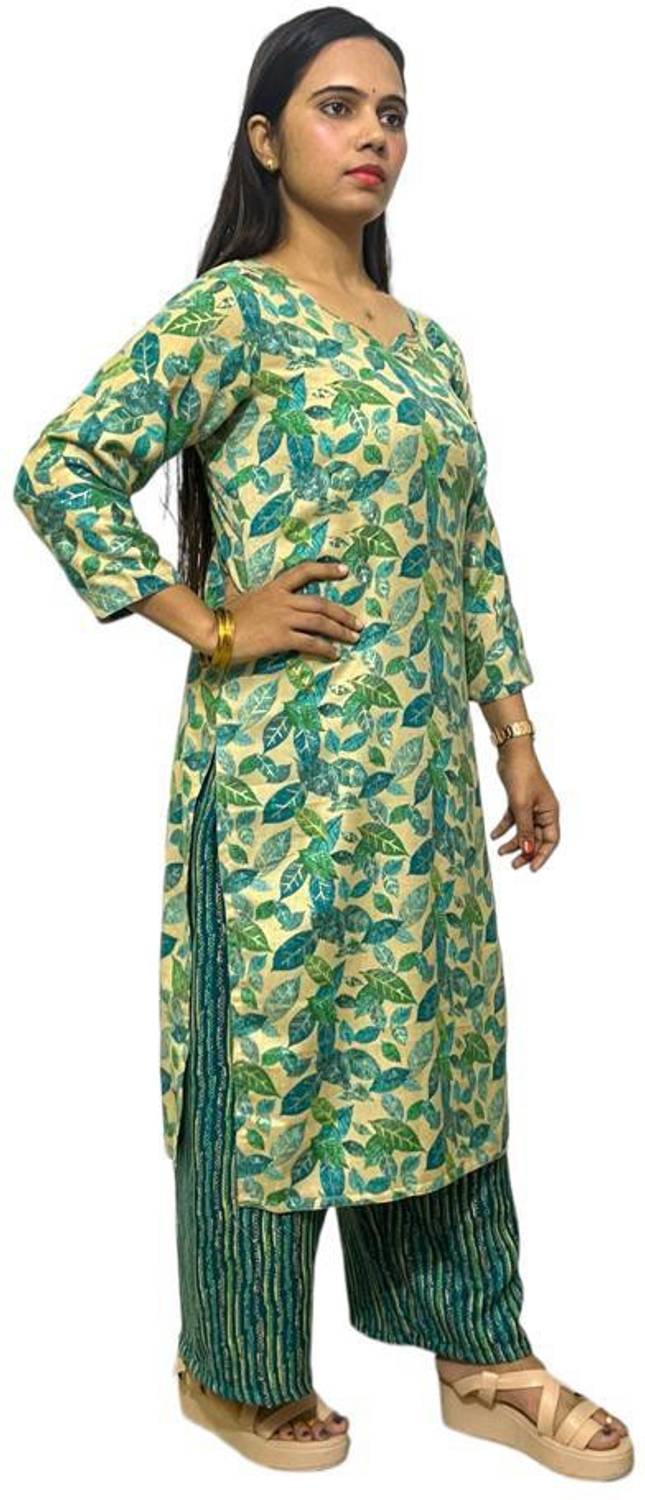 Atriyo Women Floral Print A-line Kurta