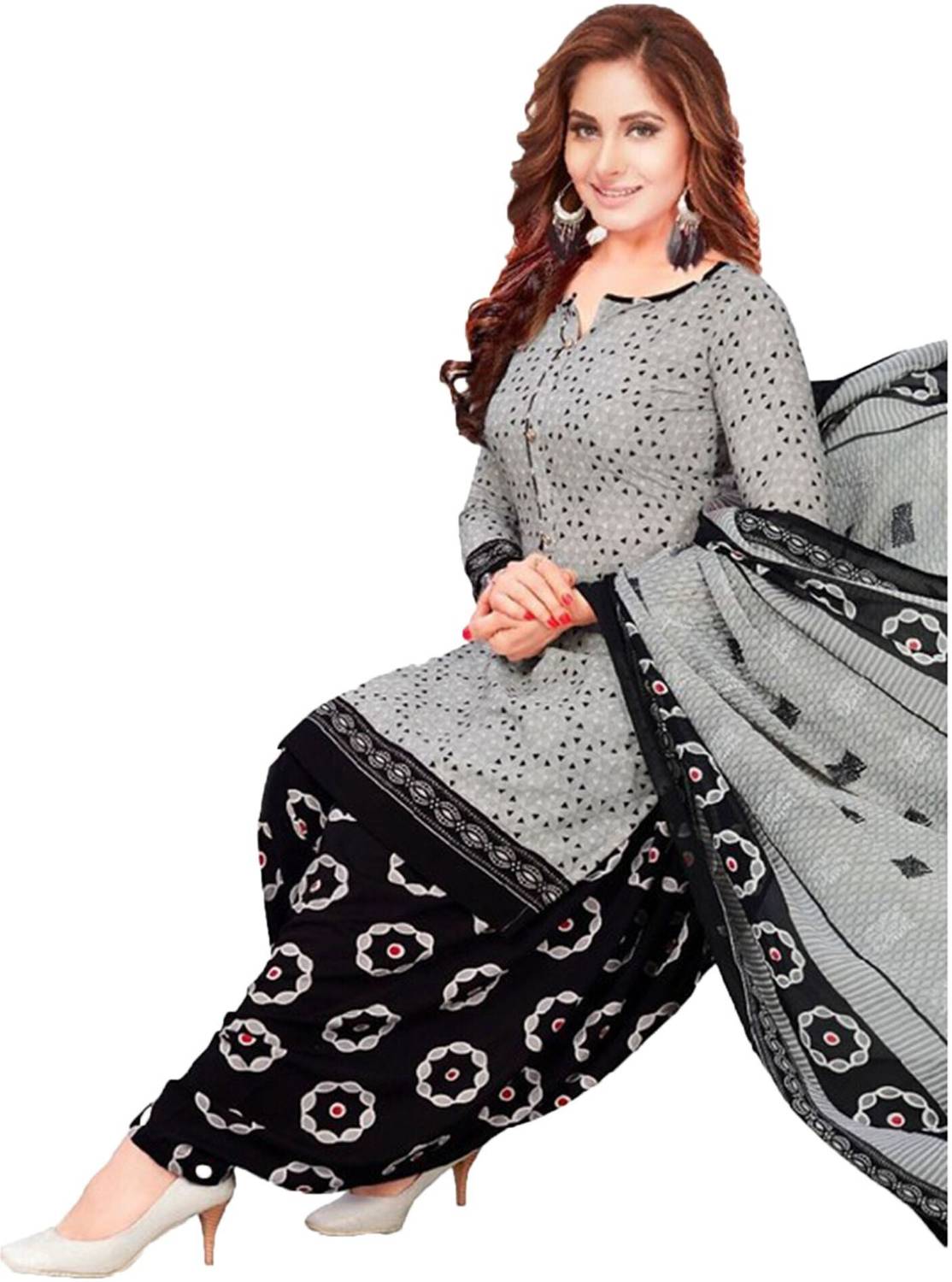 Amazia Crepe Printed Salwar Suit Material