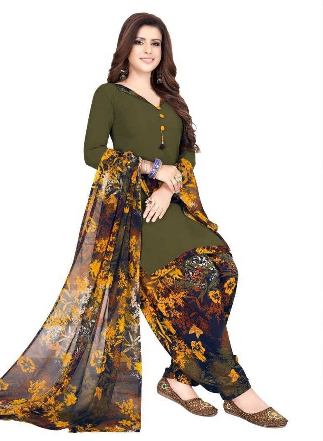 Amazia Crepe Printed Salwar Suit Material