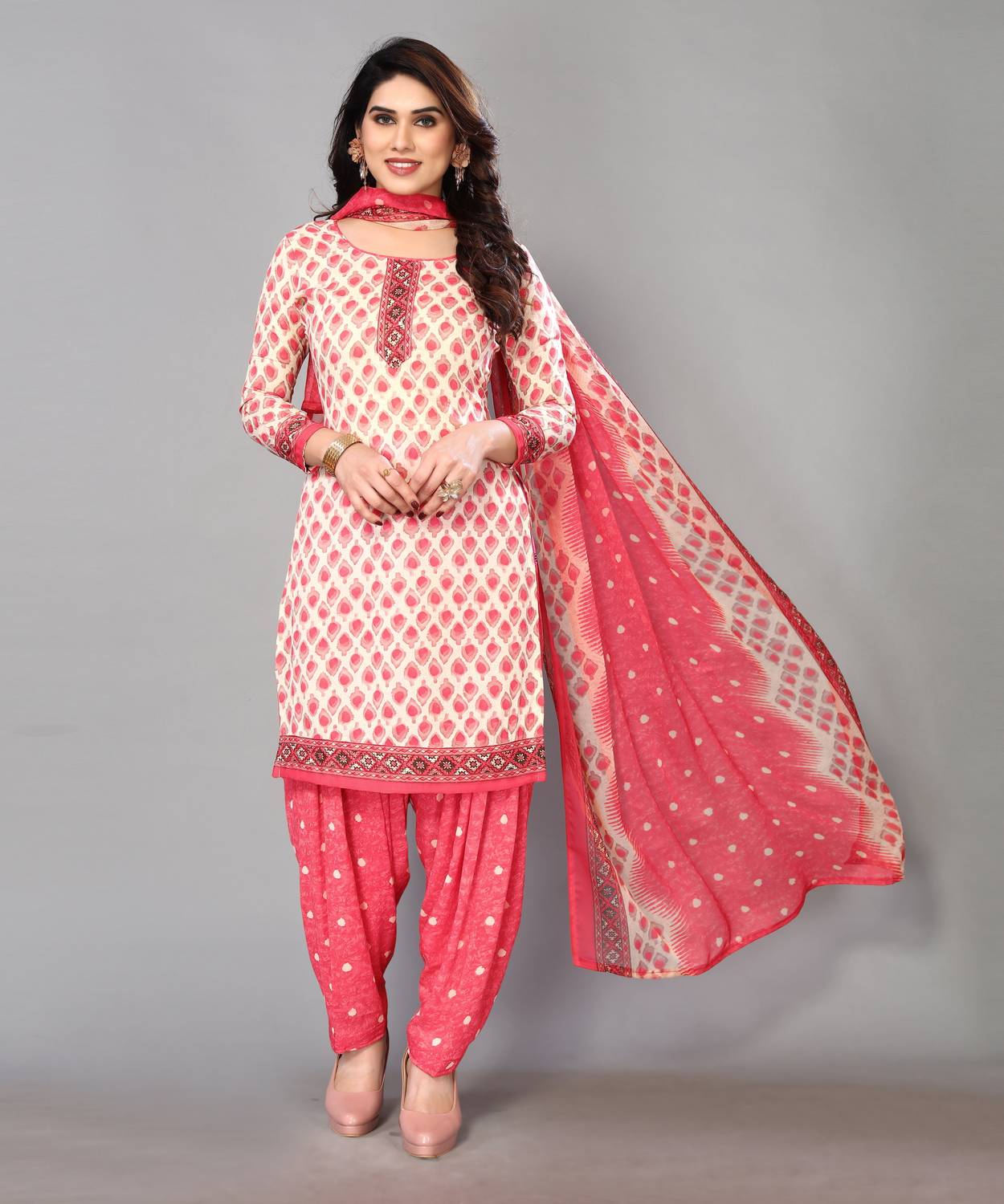 ANOKHISTYLE Crepe Printed Salwar Suit Material