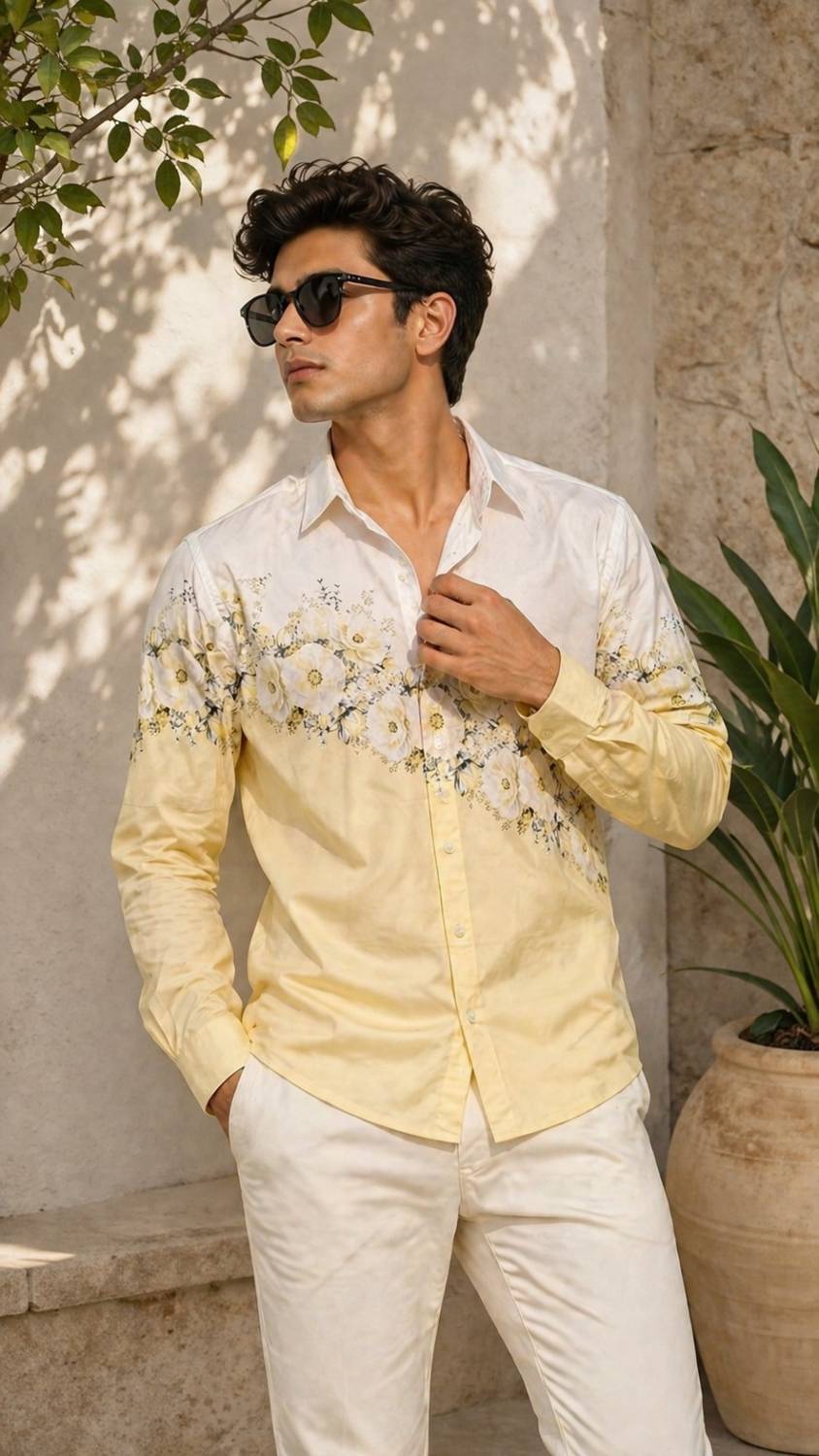 トップス xemproduction ZX BOSS Lycra Blend Printed Shirt Fabric Price in India - Buy ZX