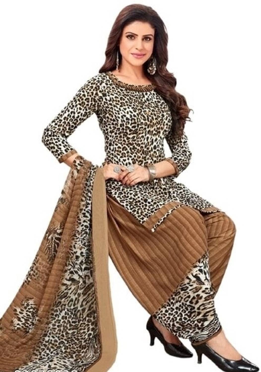 The Aumki Crepe Printed Salwar Suit Material
