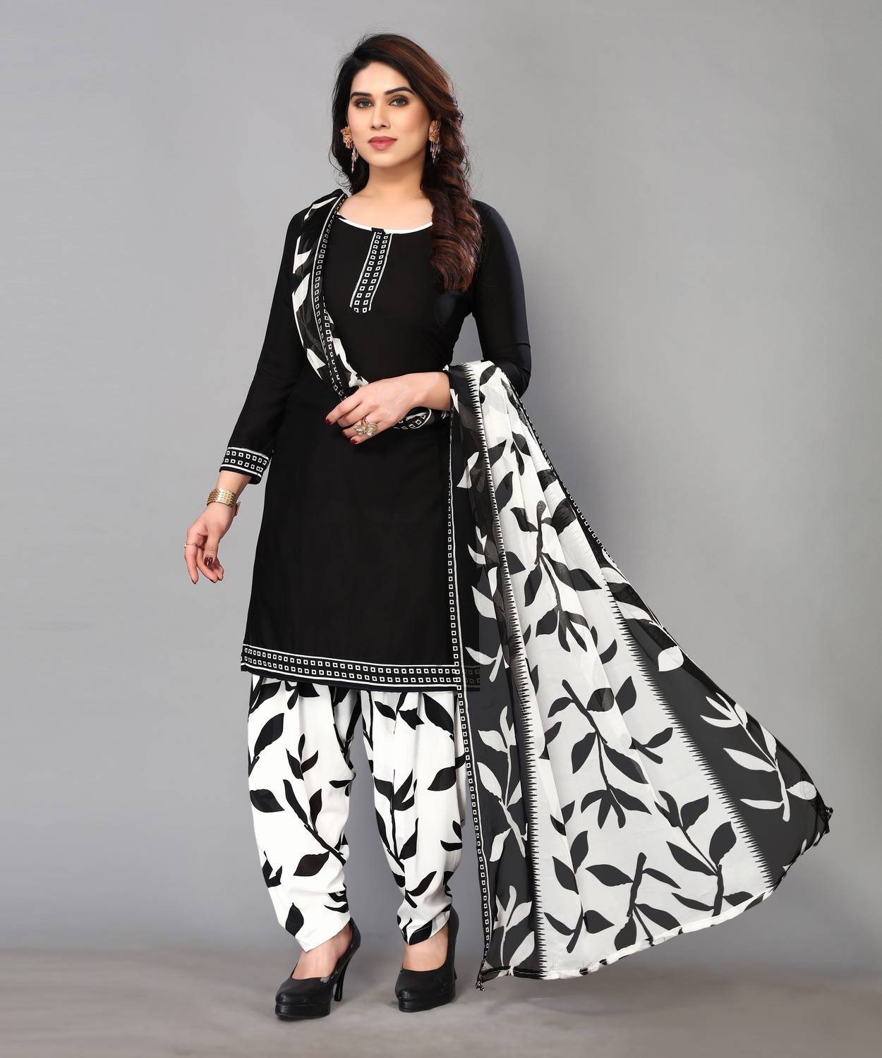 ANOKHISTYLE Crepe Printed Salwar Suit Material