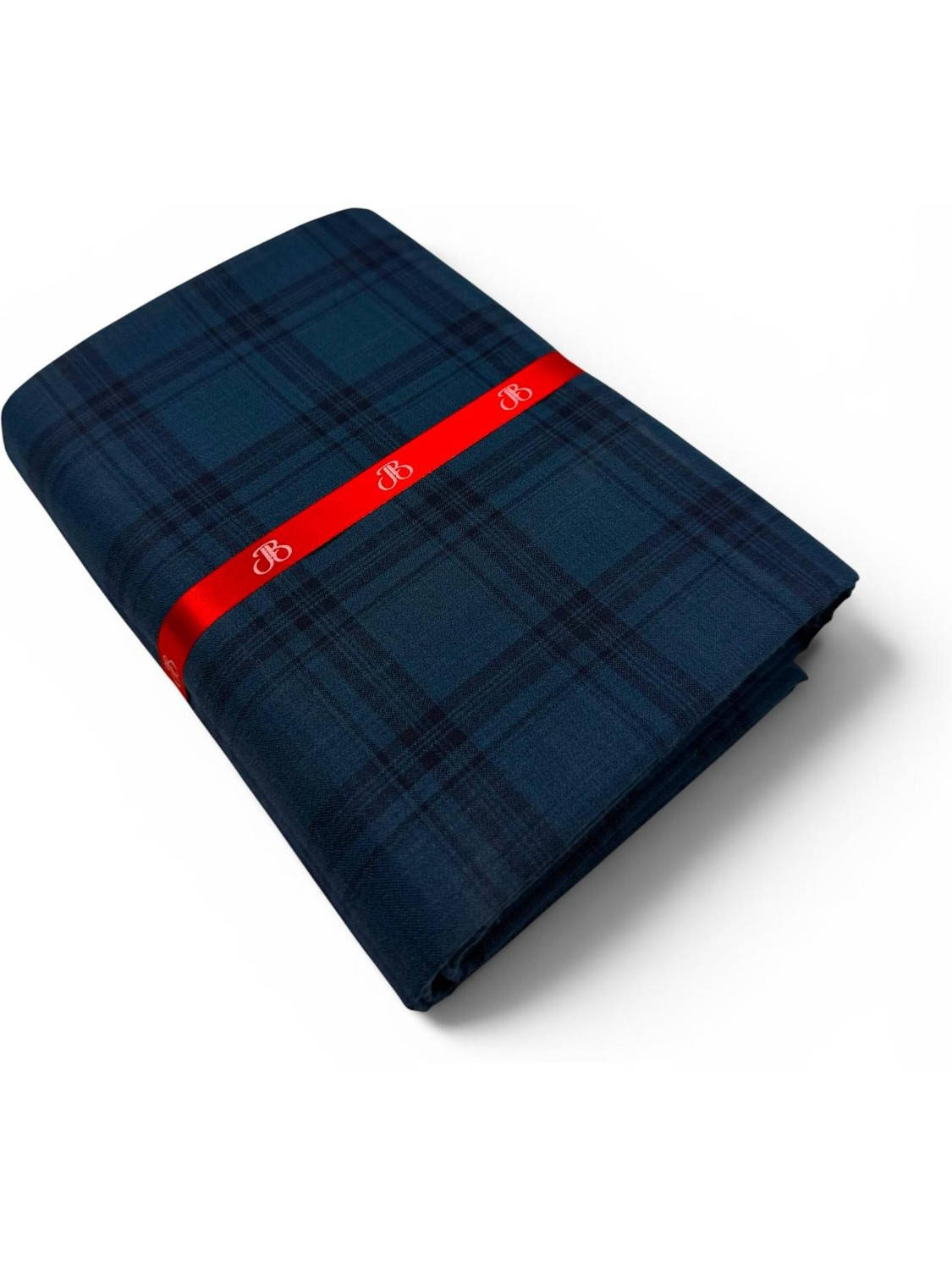 Image of JHABAK'S Unstitched Cotton Blend Shirt Fabric Checkered