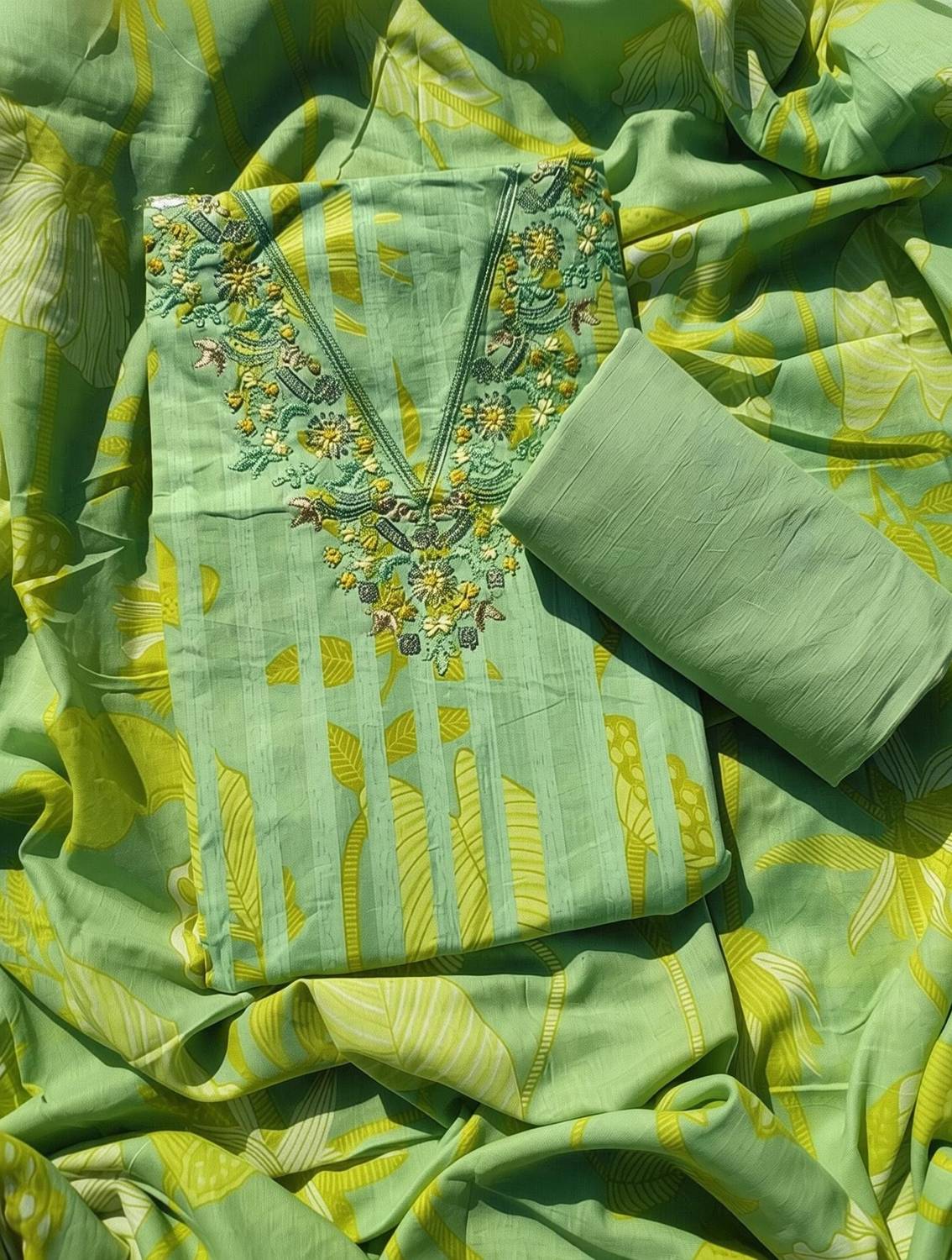ABODH COLOURS Pure Cotton Printed Salwar Suit Material