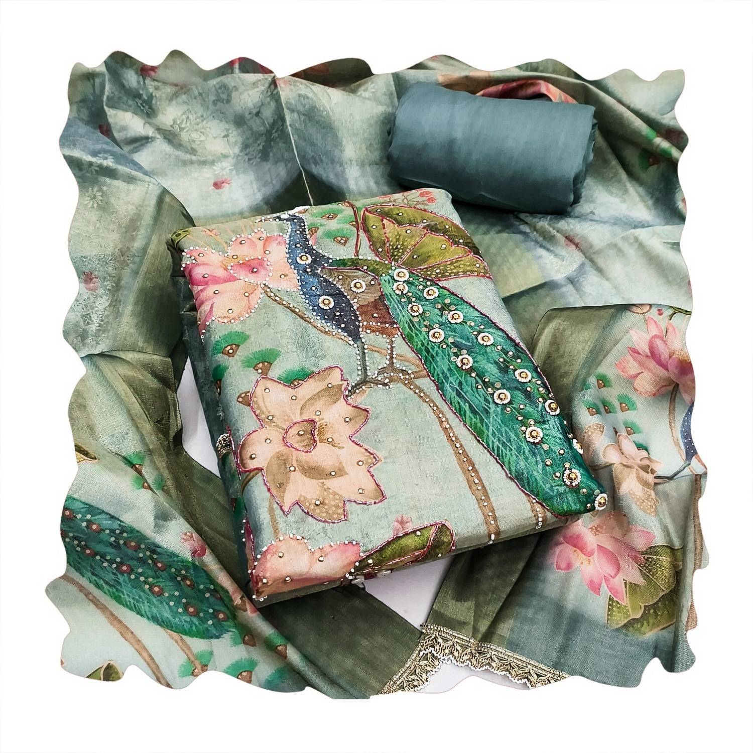 NEGRONI Cotton Silk Printed Salwar Suit Material