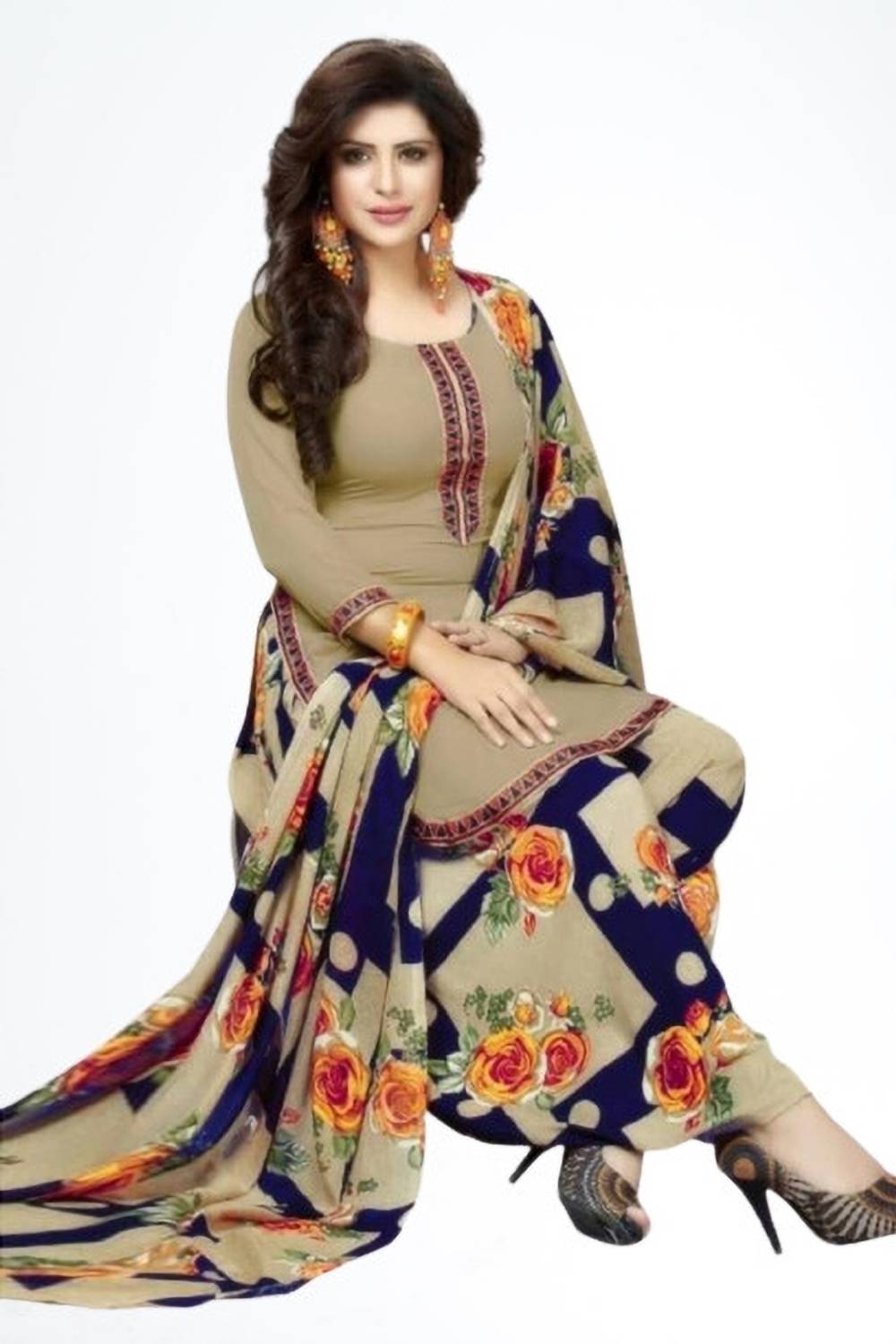 Agastya Crepe Paisley Salwar Suit Material