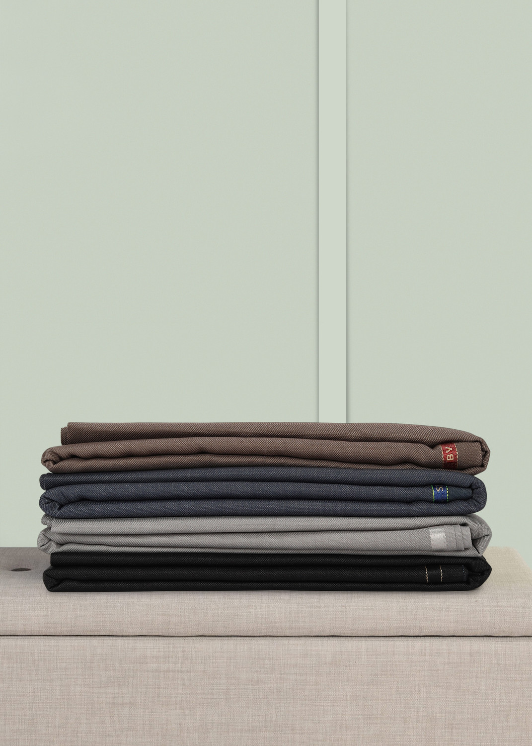 Image of JHABAK'S Viscose Rayon Self Design Trouser Fabric