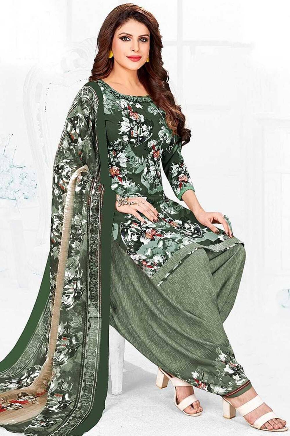 BHUMIKA CREATION Crepe Printed Salwar Suit Material
