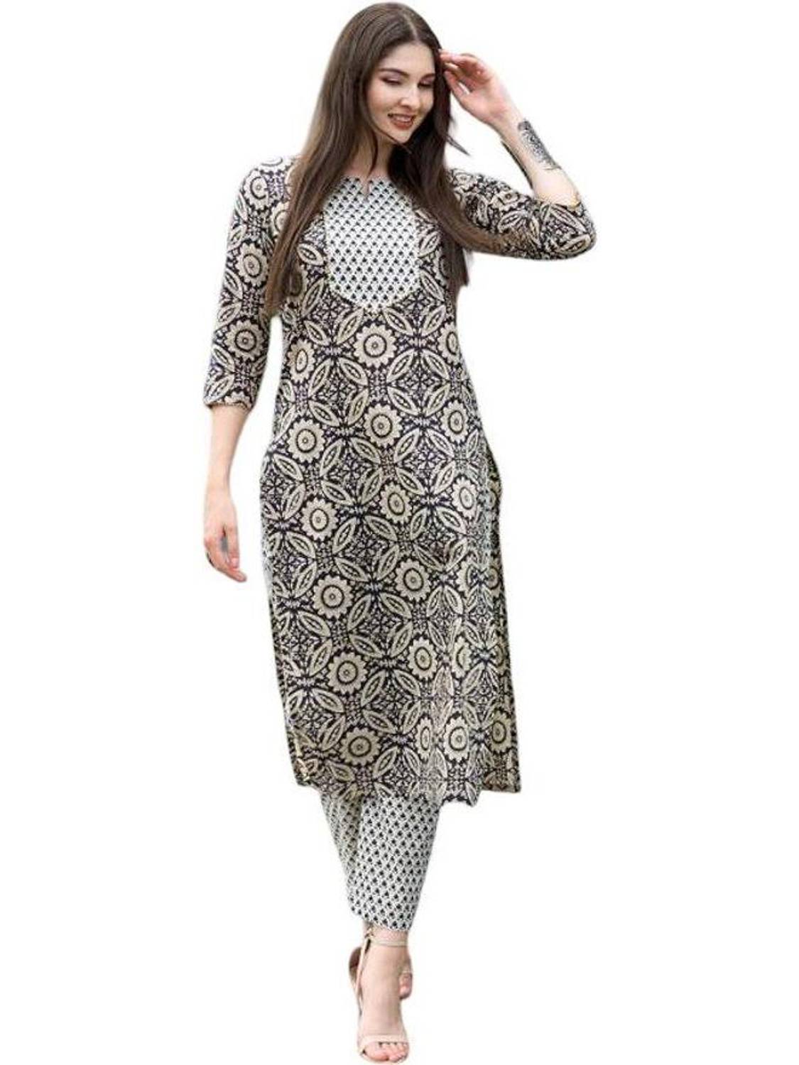 BAMSOM WEAR Women Kurti Pant Set