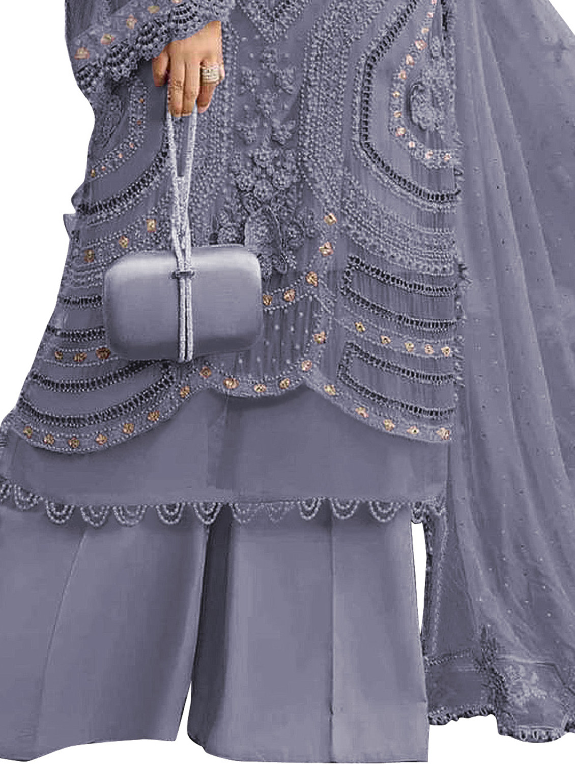 Image of IYALAFAB Georgette Embroidered Salwar Suit Material