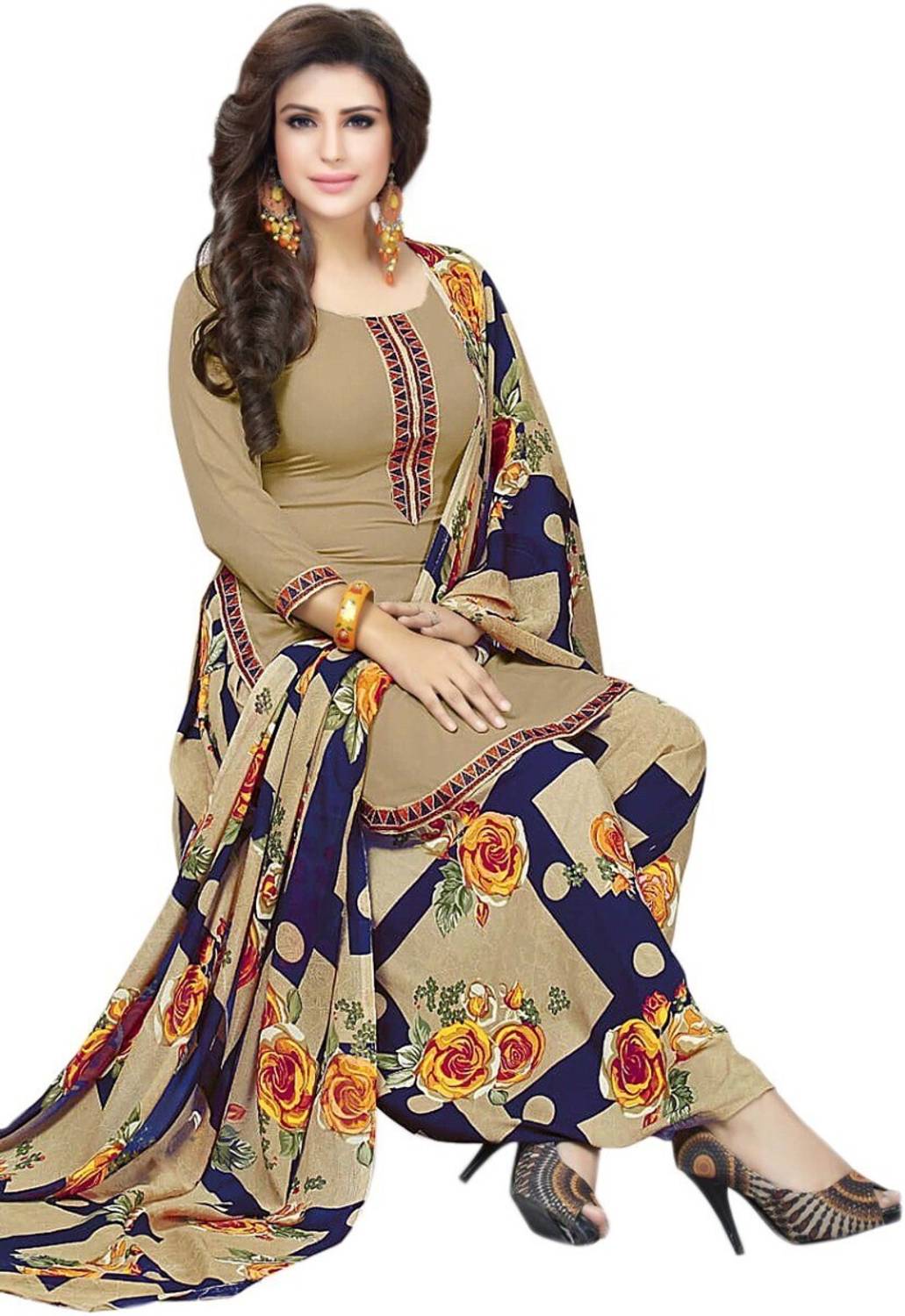 BHUMIKA CREATION Crepe Printed Salwar Suit Material