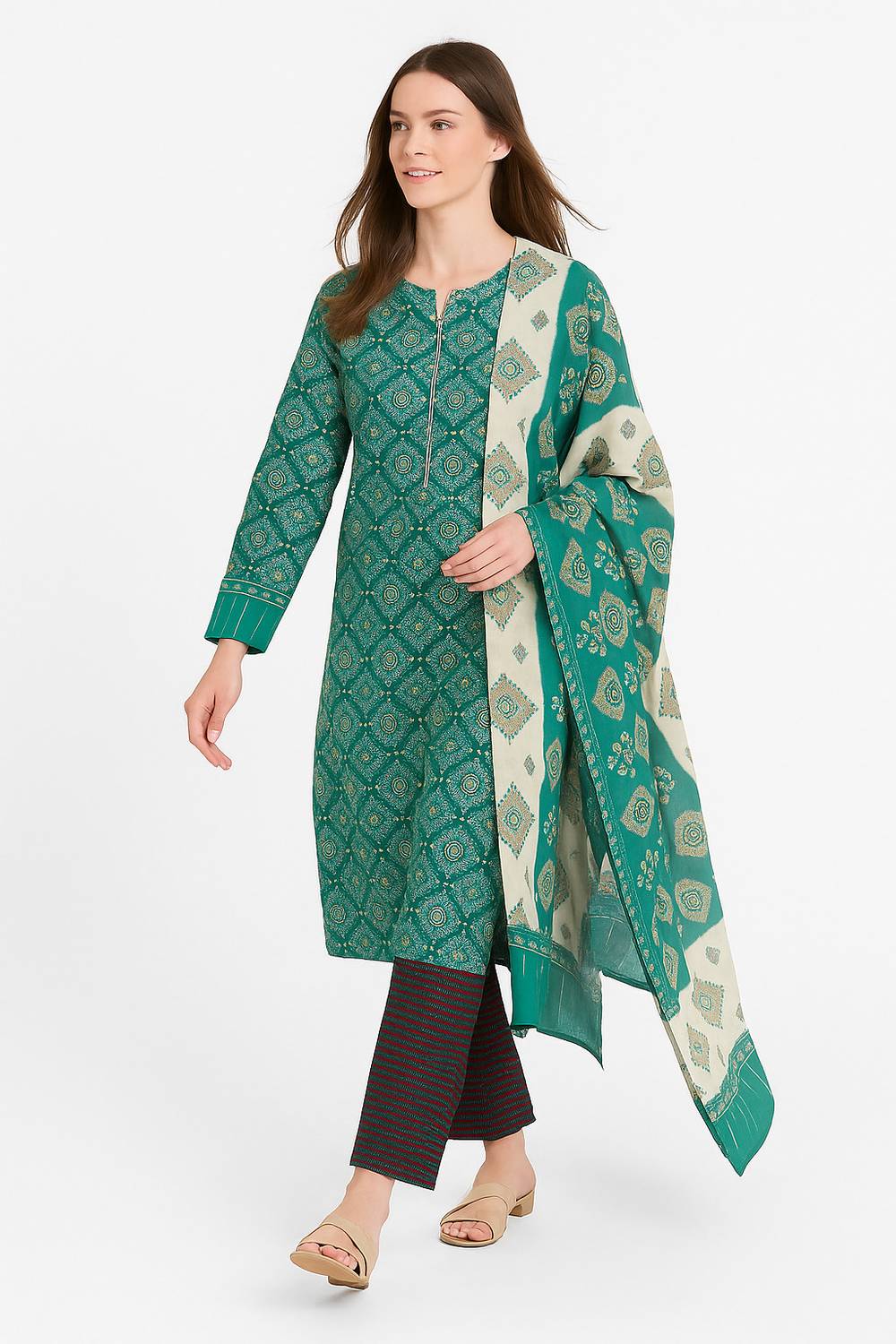 AGANTUK FASHION Polycotton Printed Salwar Suit Material