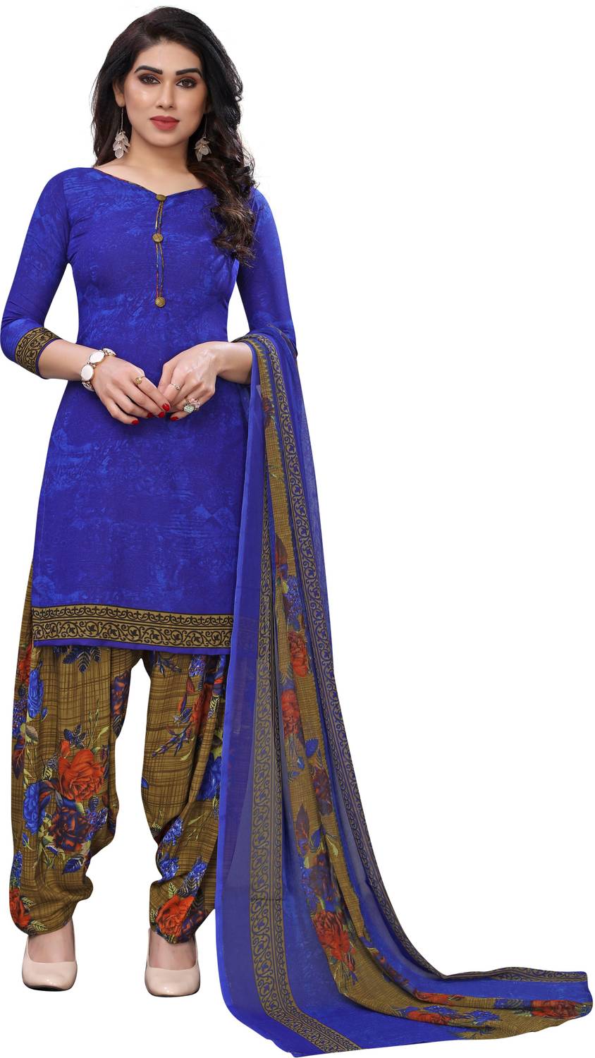 Aagam Crepe Printed Salwar Suit Material
