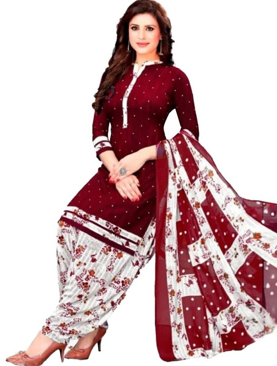 ANIRAV Crepe Printed Salwar Suit Material